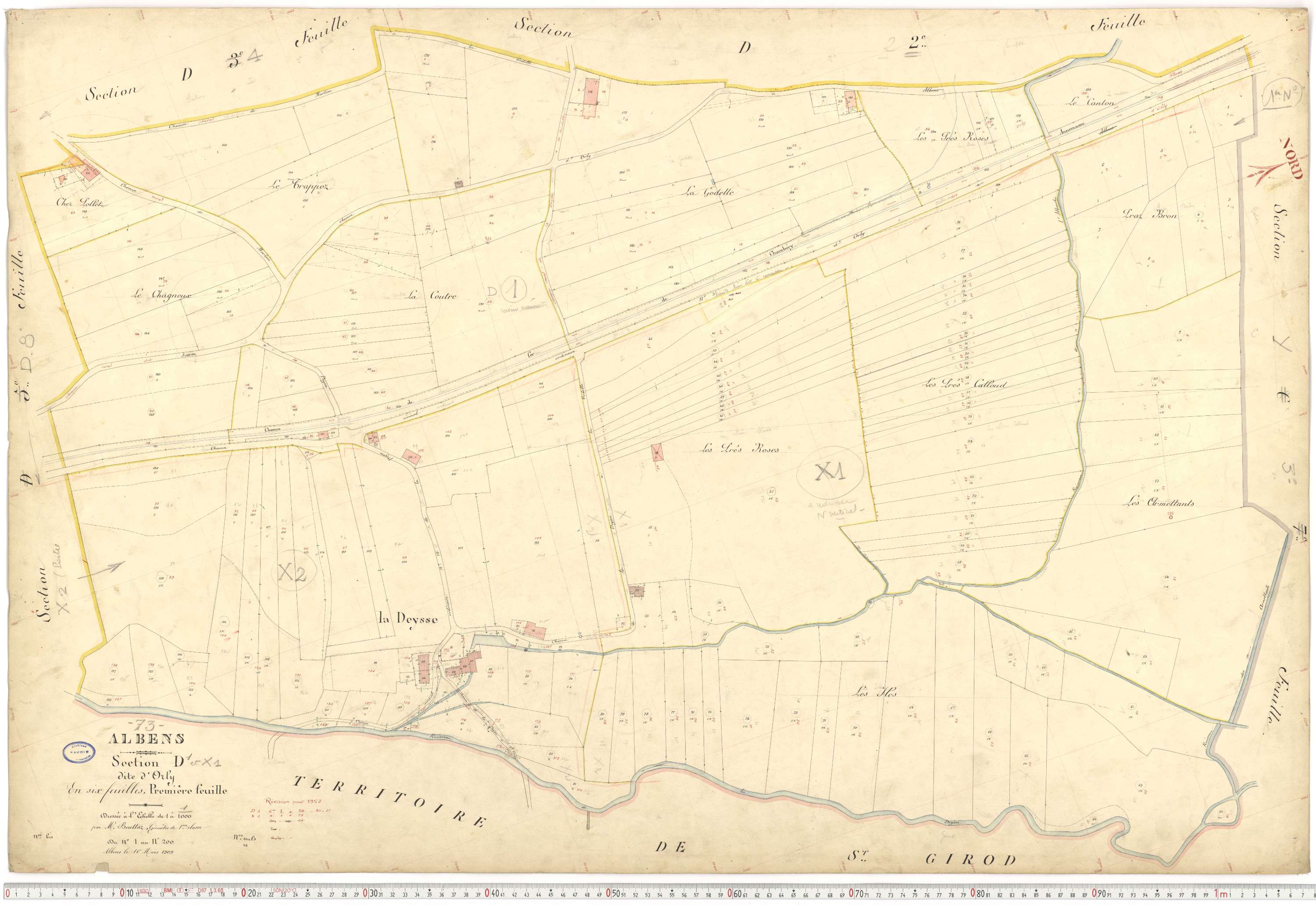 Albens - Cadastre français (1910).