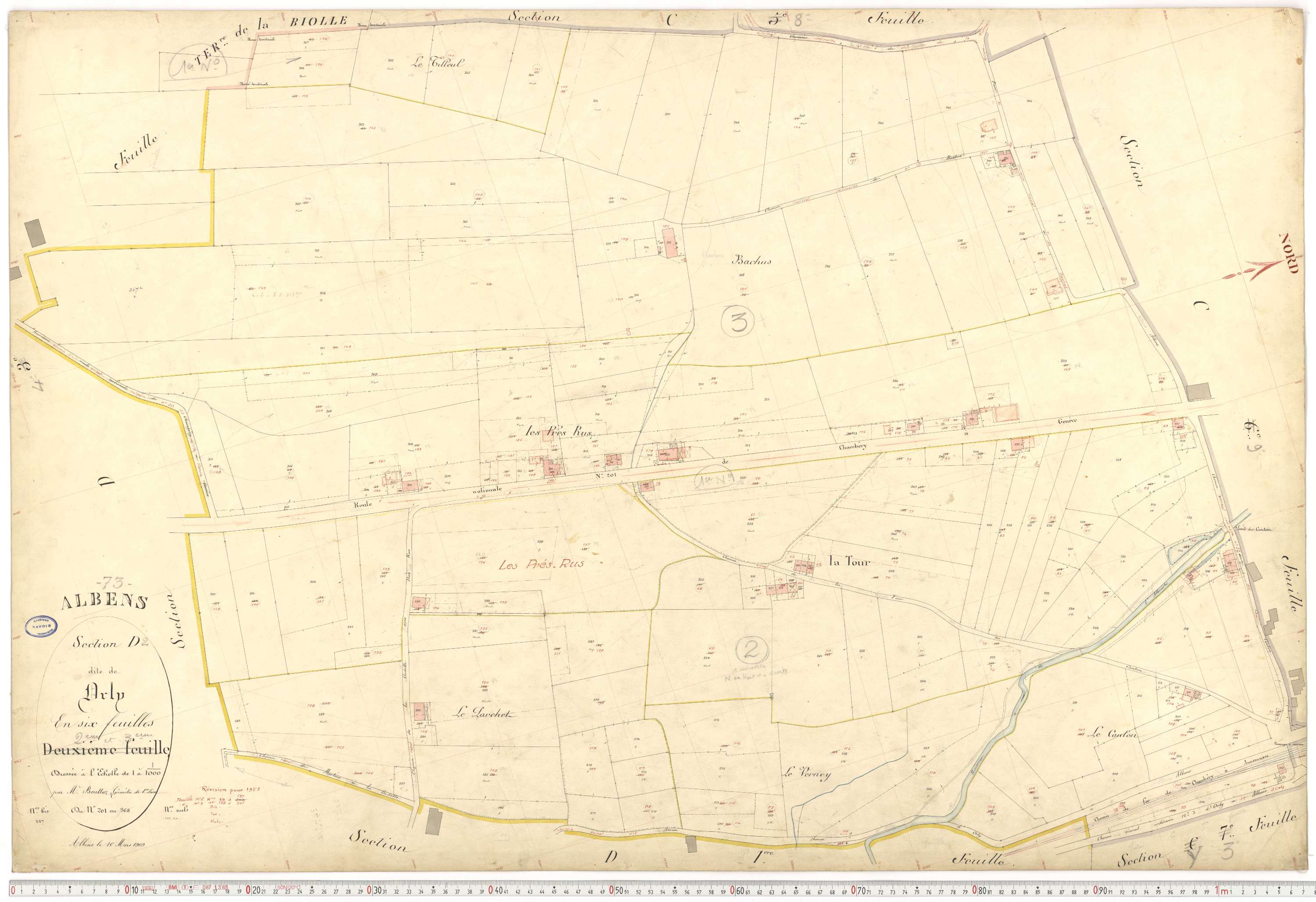 Albens - Cadastre français (1910).