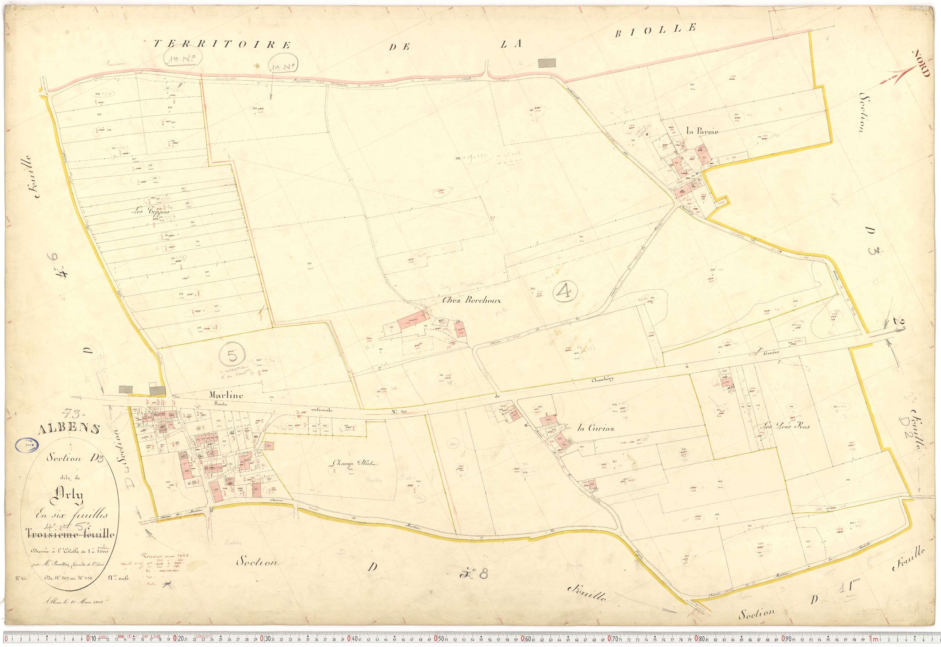 Albens - Cadastre français (1910).
