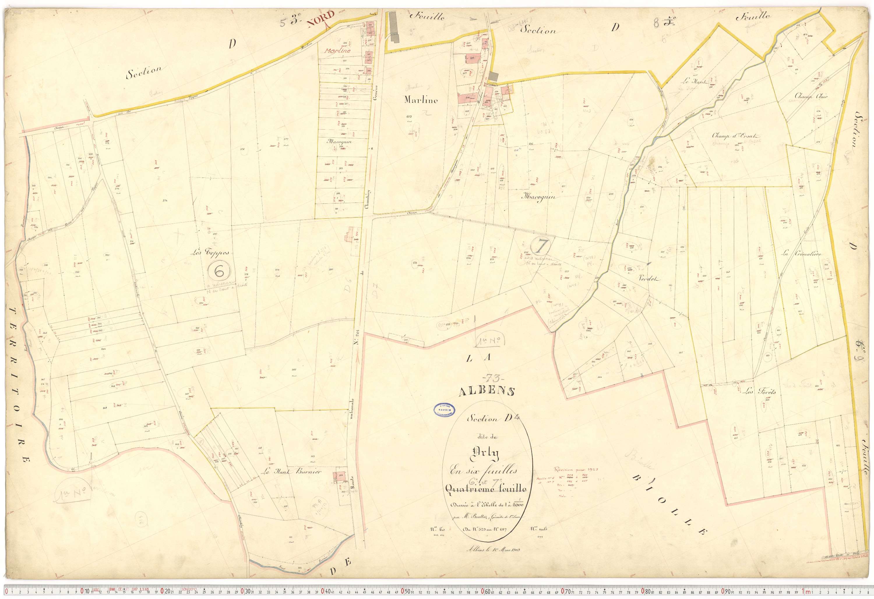 Albens - Cadastre français (1910).