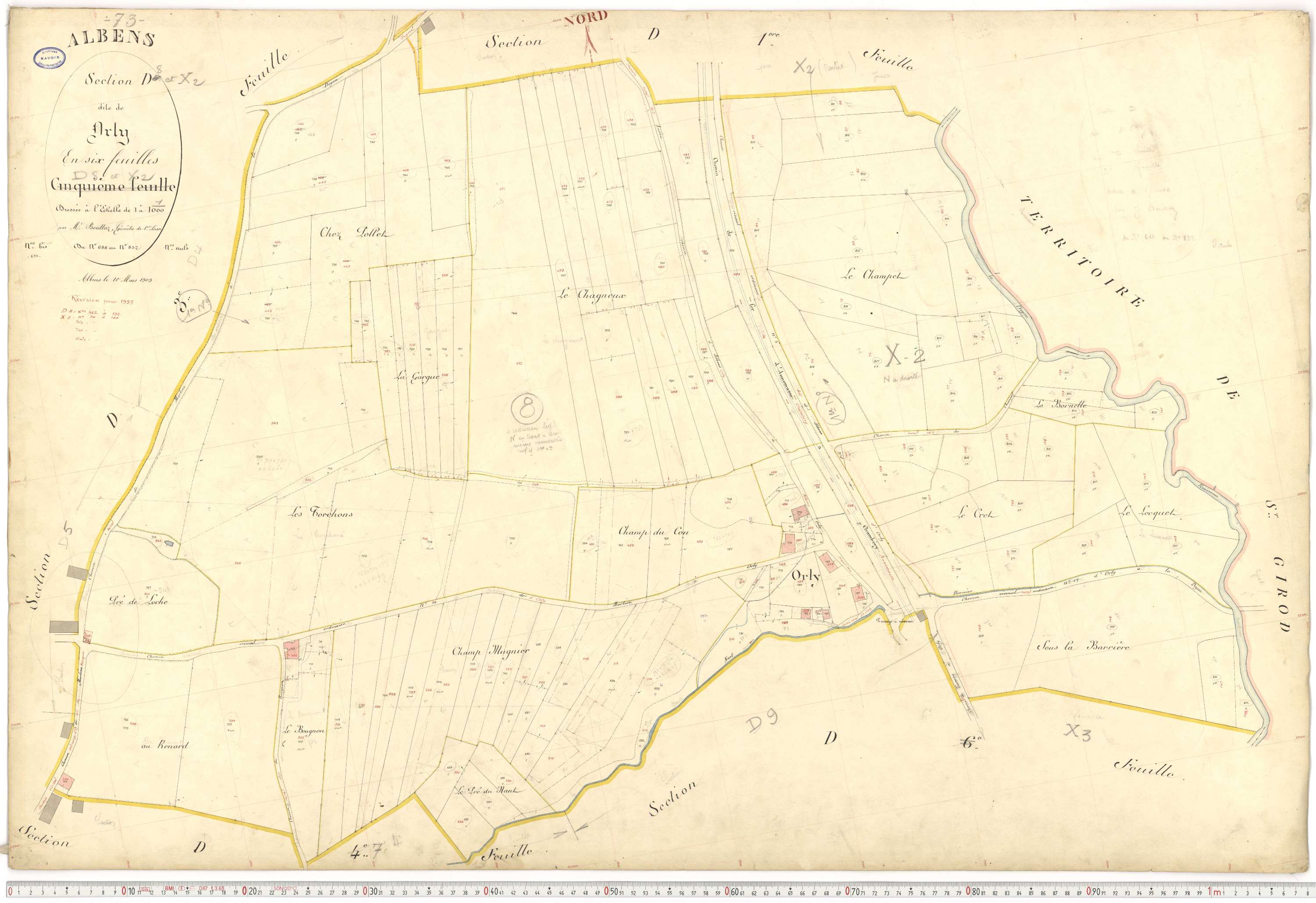 Albens - Cadastre français (1910).