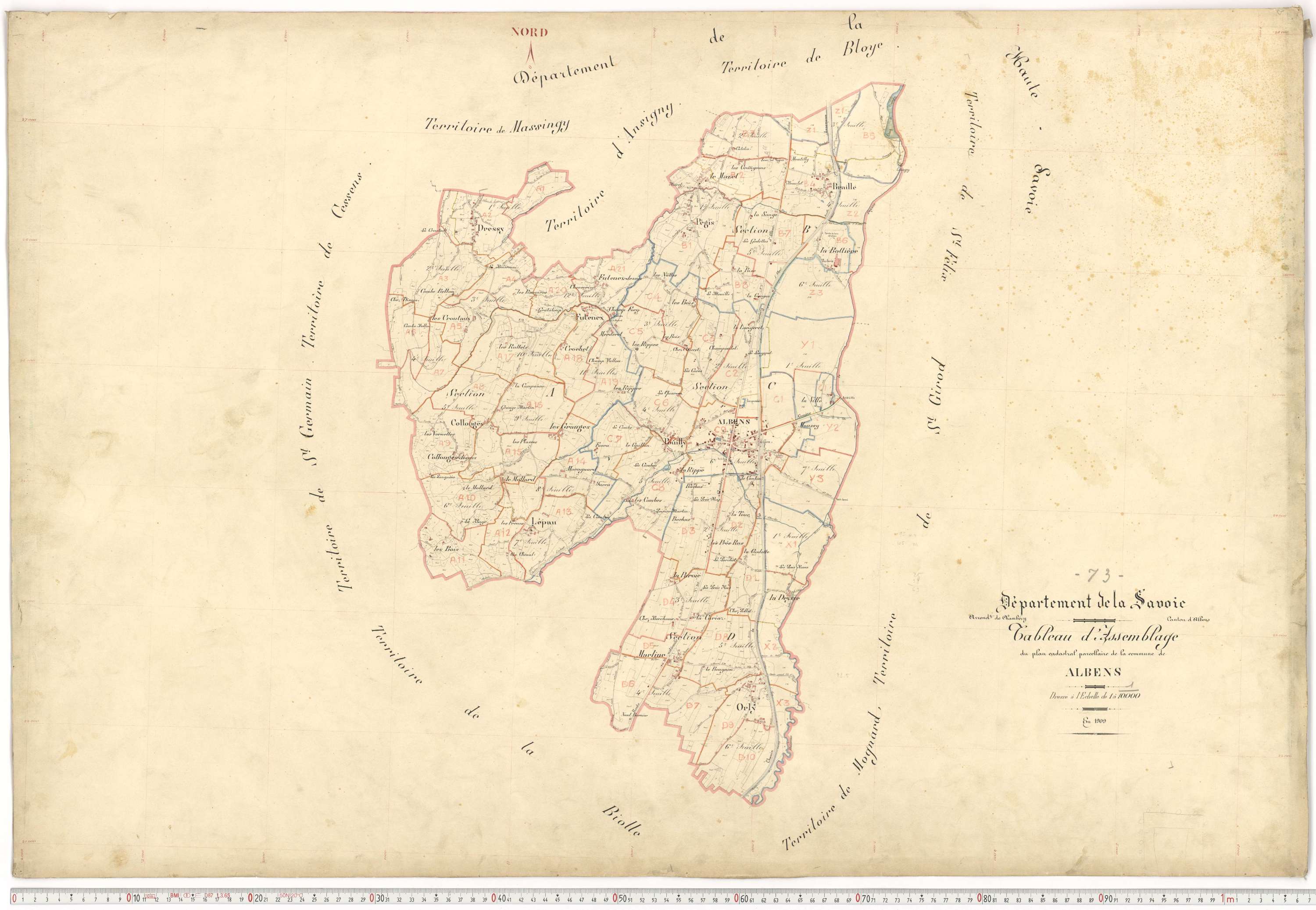 Albens - Cadastre français (1910).