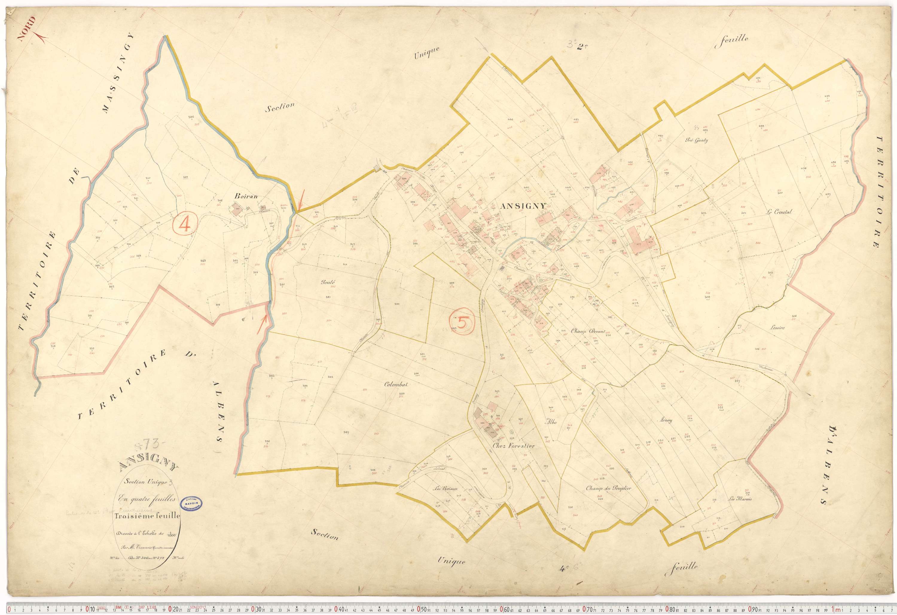 Albens - Cadastre français (1909).