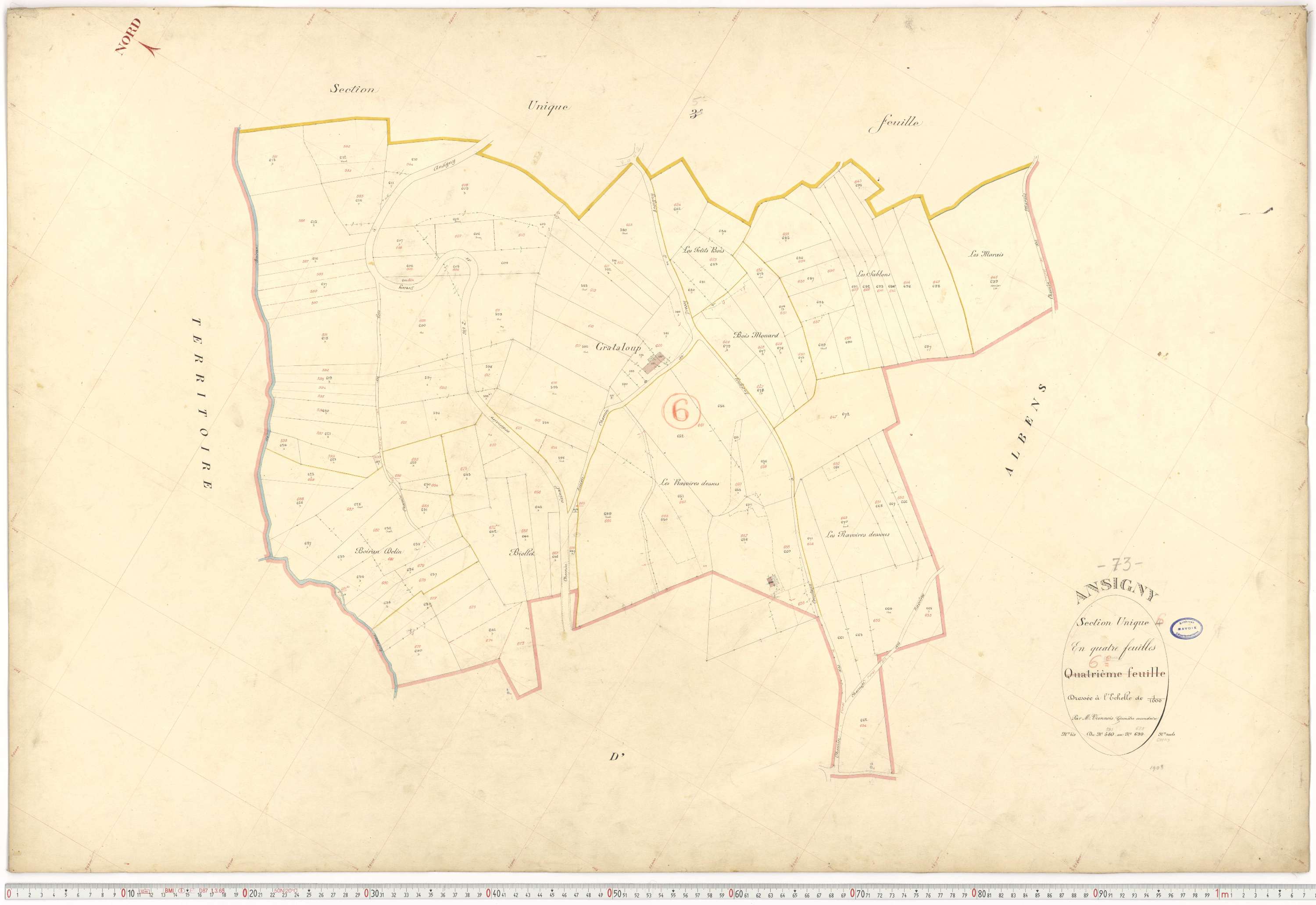 Albens - Cadastre français (1909).