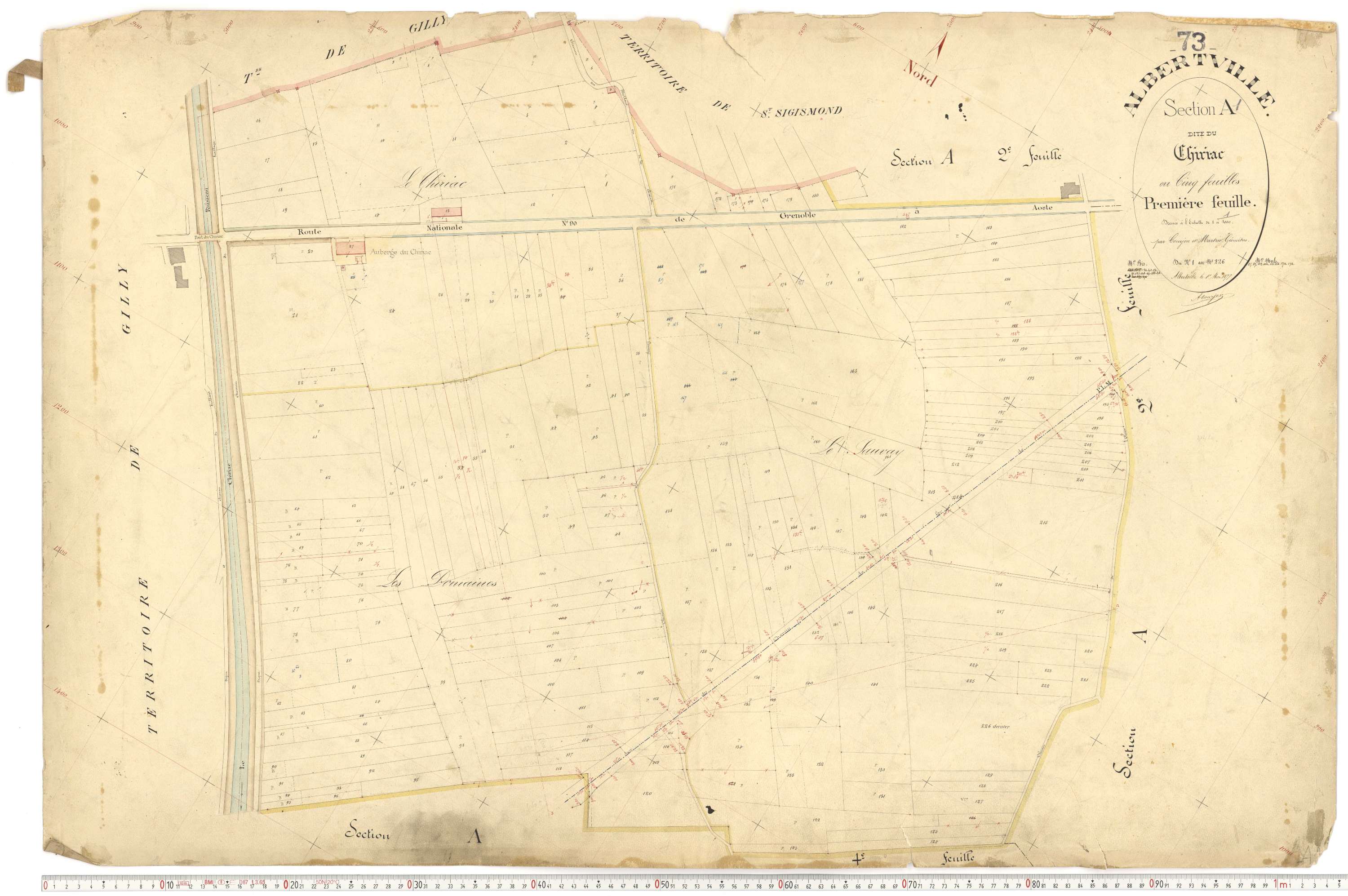 Albertville - Plans cadastraux du premier cadastre français.