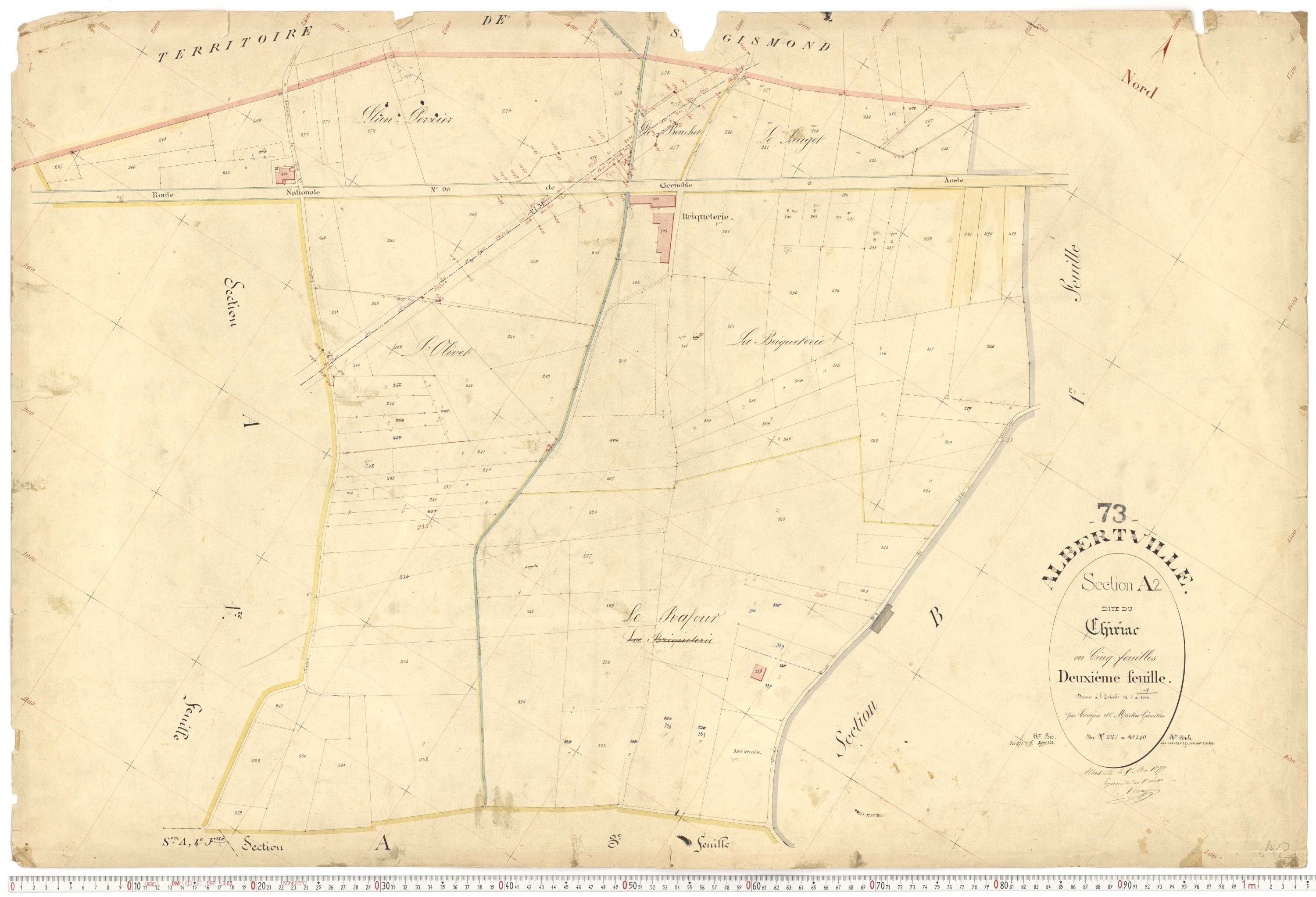 Albertville - Plans cadastraux du premier cadastre français.
