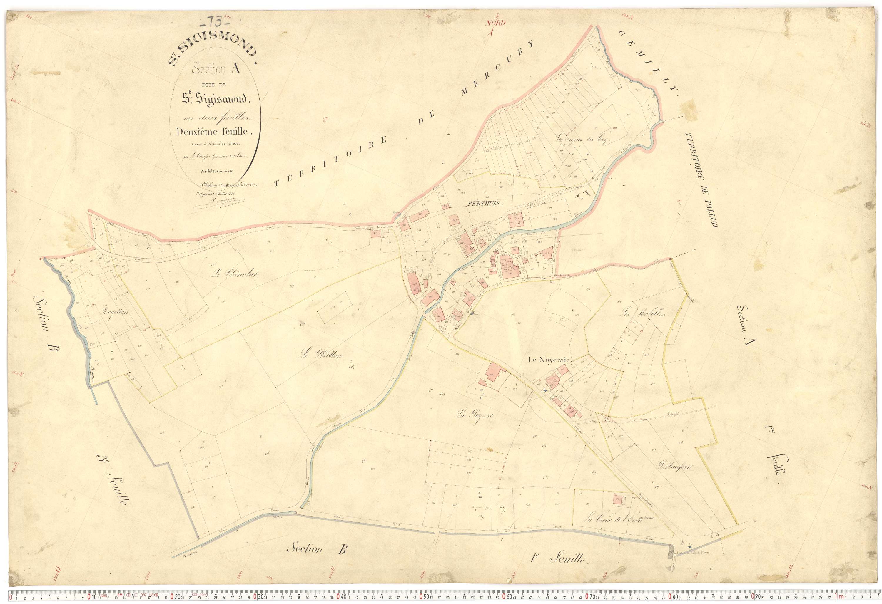Albertville - Plans cadastraux du premier cadastre français.