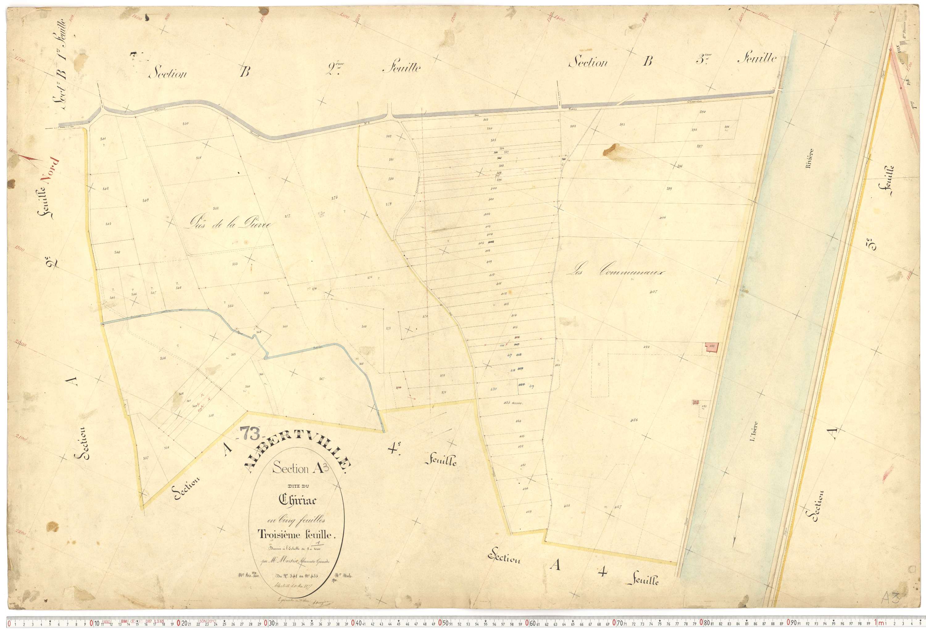 Albertville - Plans cadastraux du premier cadastre français.
