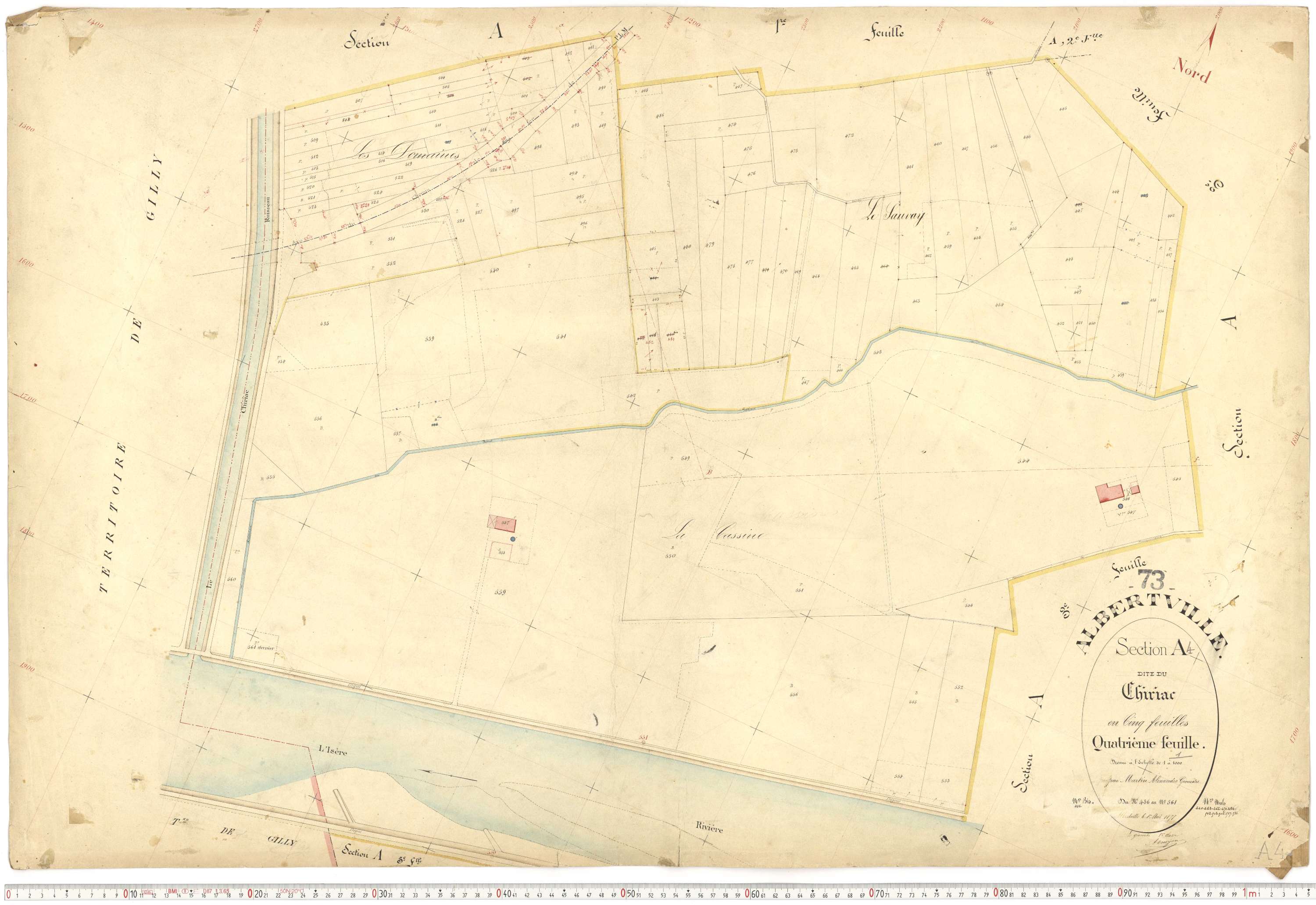 Albertville - Plans cadastraux du premier cadastre français.