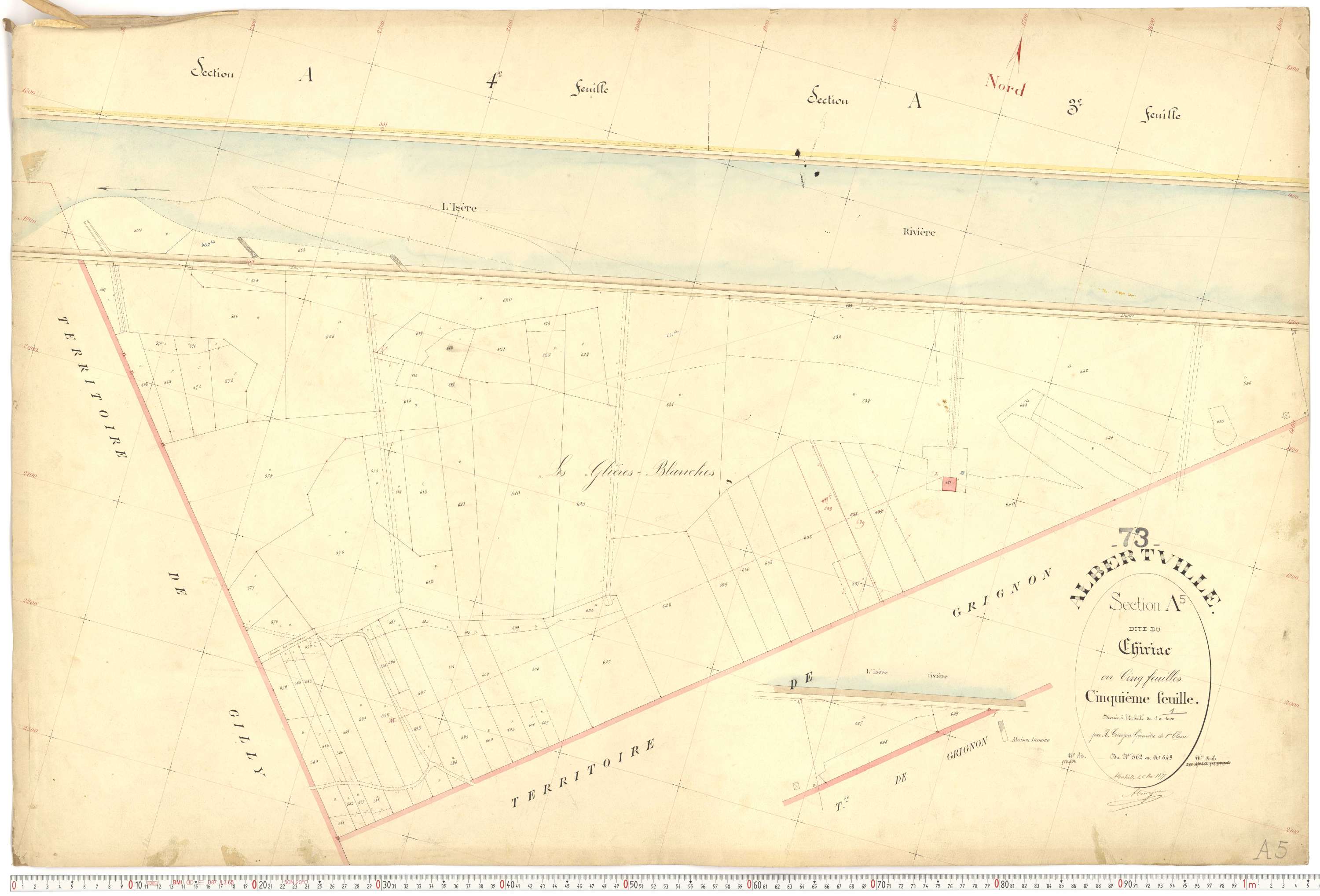 Albertville - Plans cadastraux du premier cadastre français.