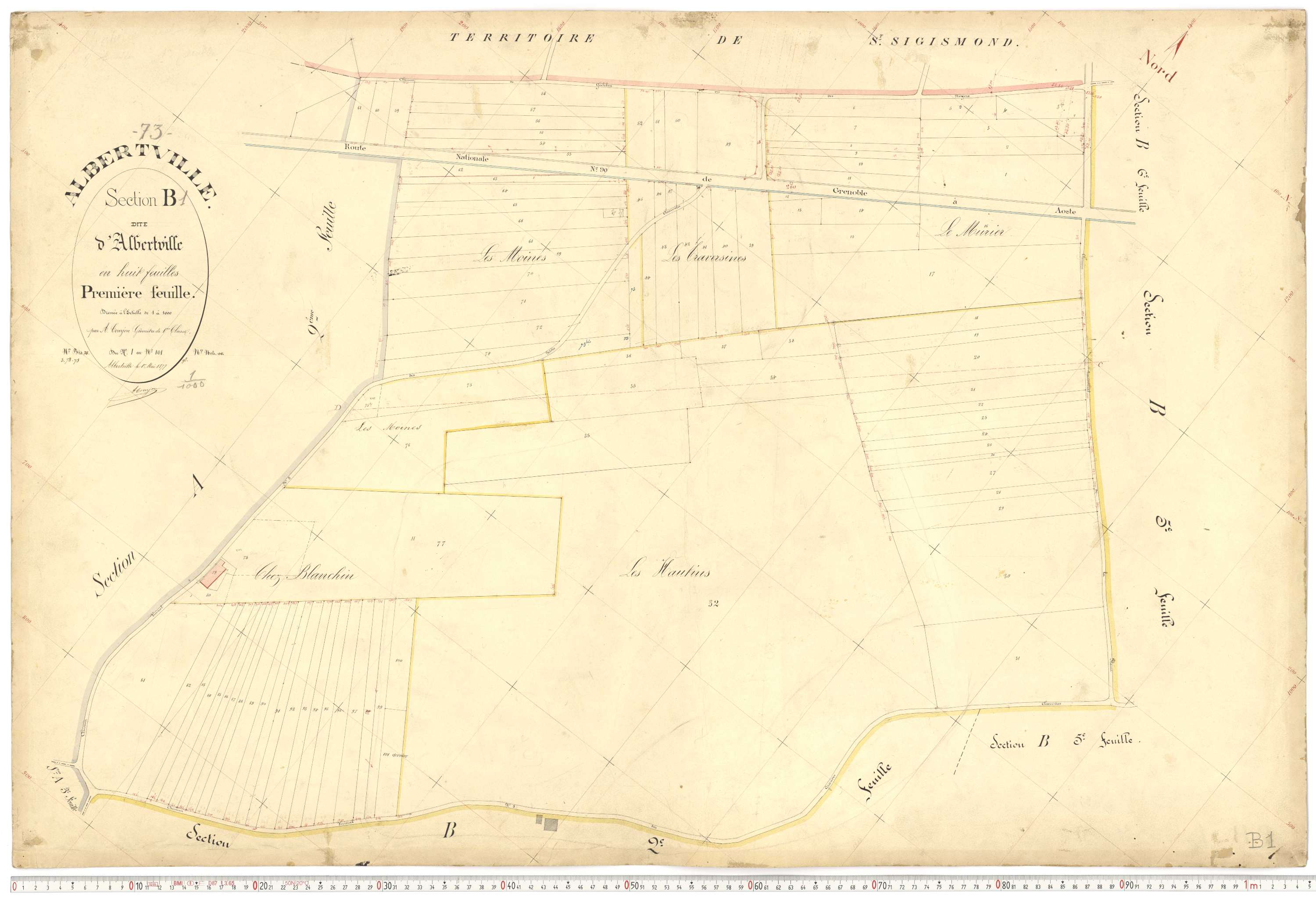Albertville - Plans cadastraux du premier cadastre français.