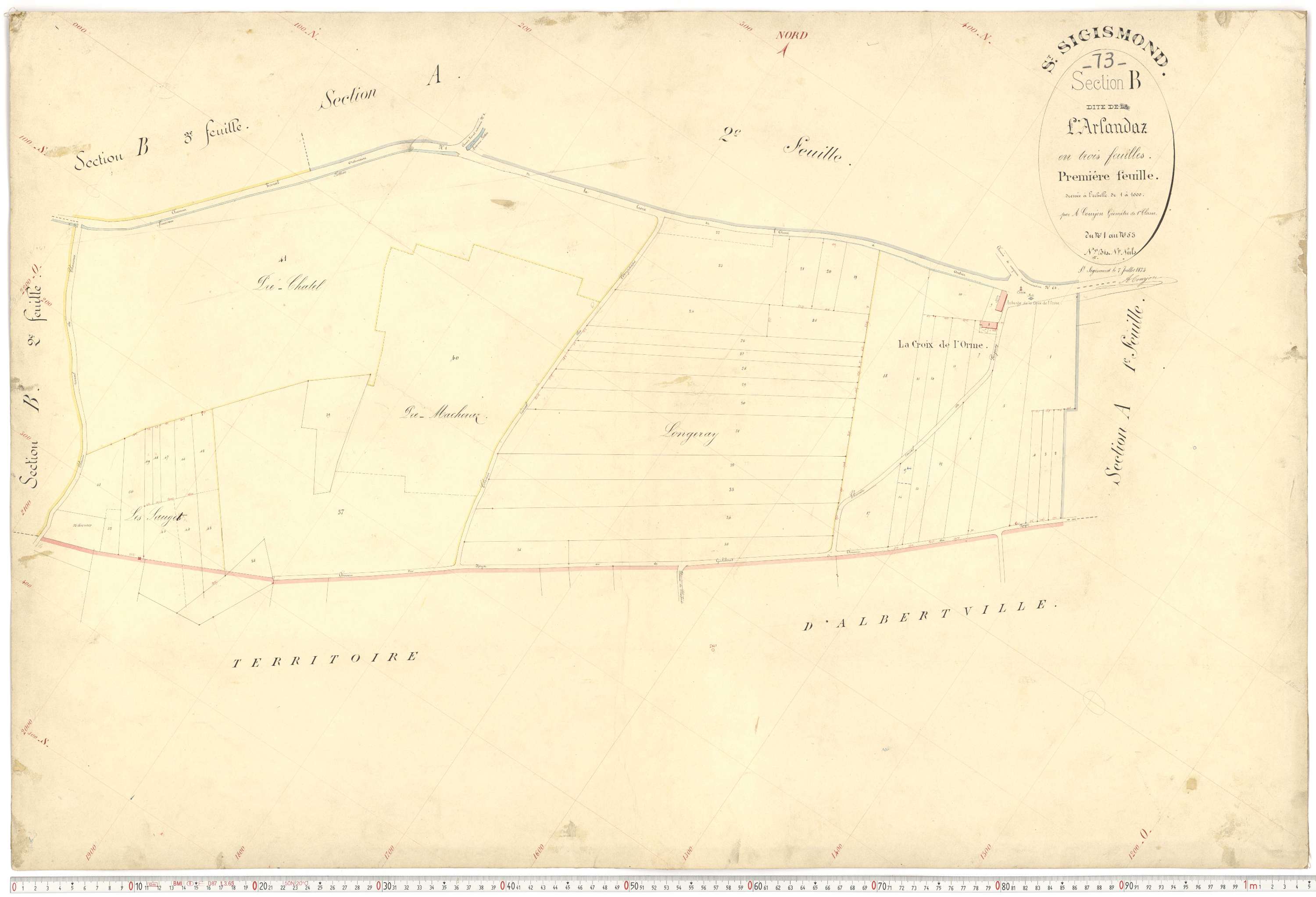 Albertville - Plans cadastraux du premier cadastre français.