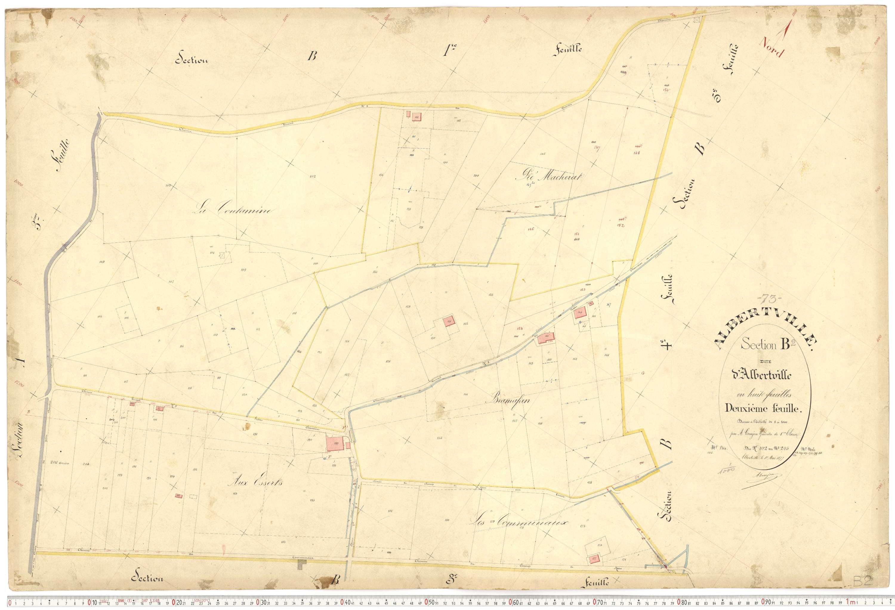 Albertville - Plans cadastraux du premier cadastre français.