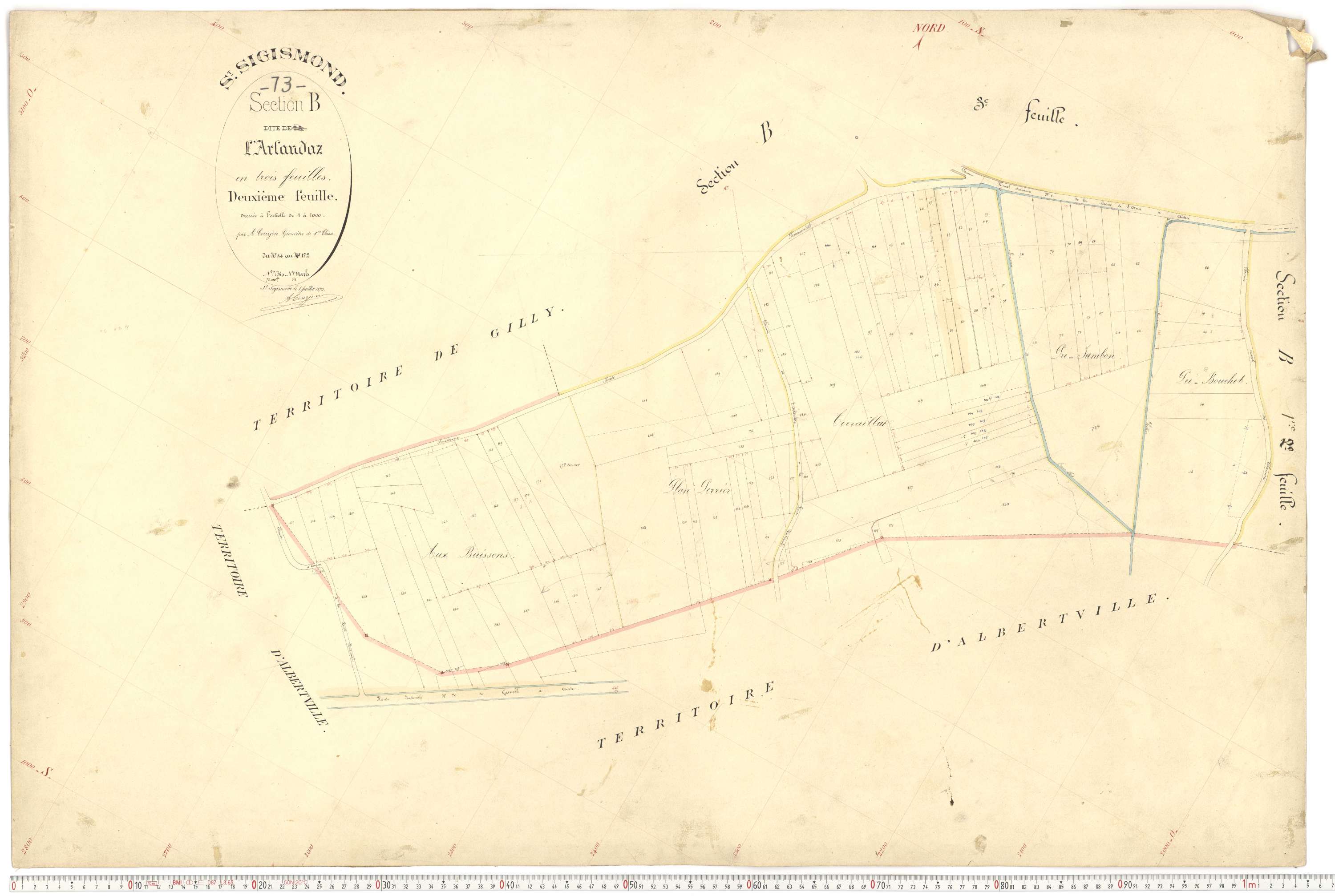 Albertville - Plans cadastraux du premier cadastre français.