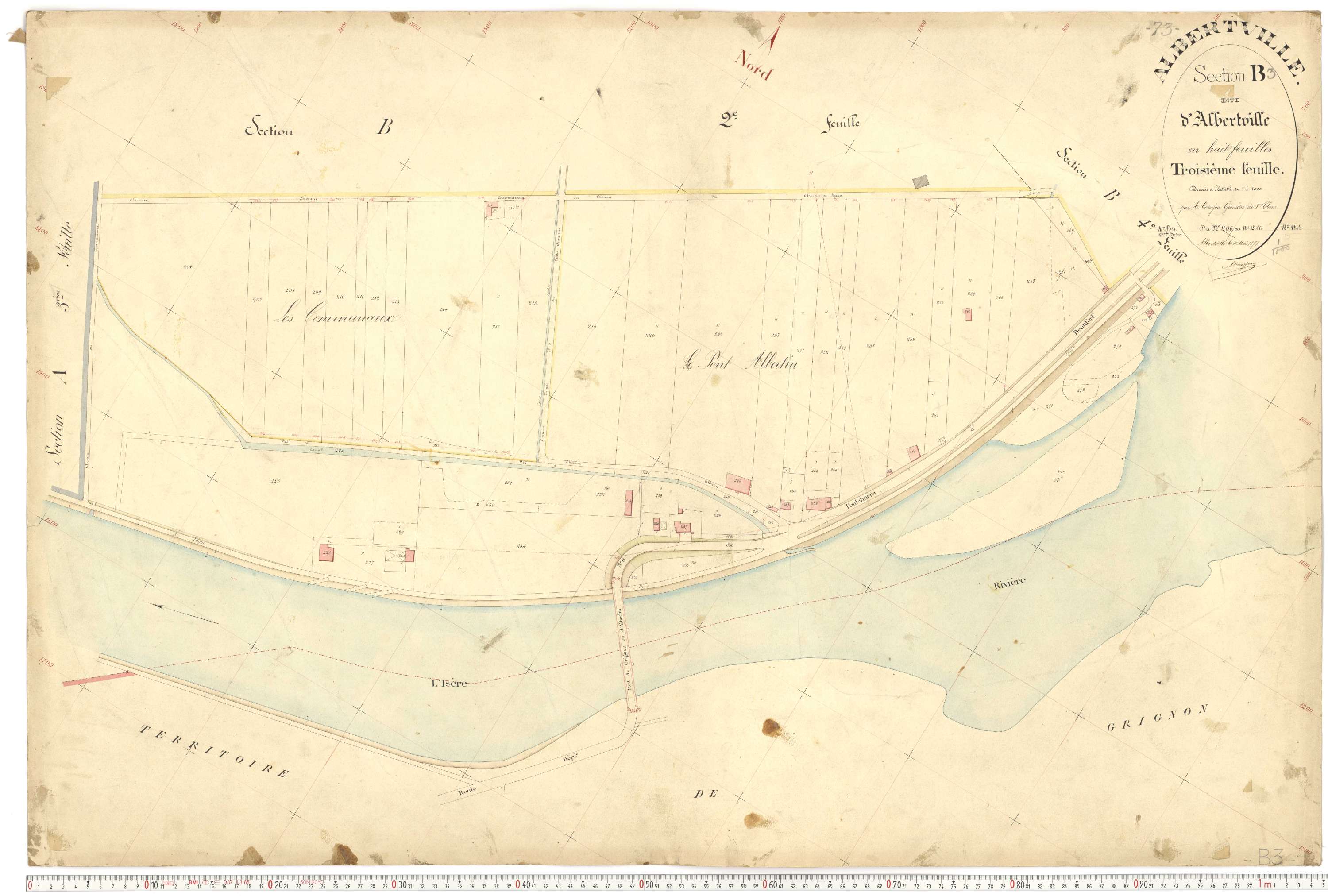 Albertville - Plans cadastraux du premier cadastre français.