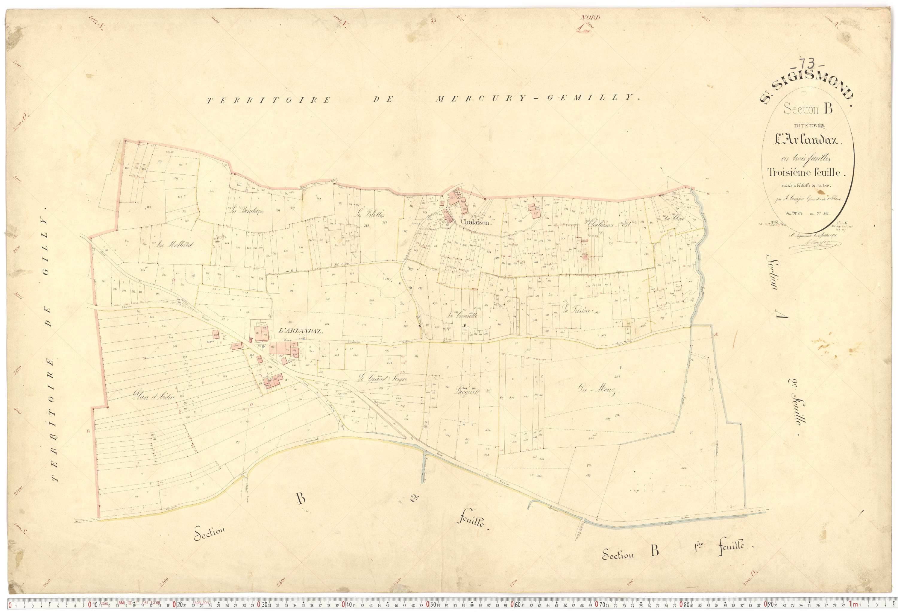 Albertville - Plans cadastraux du premier cadastre français.