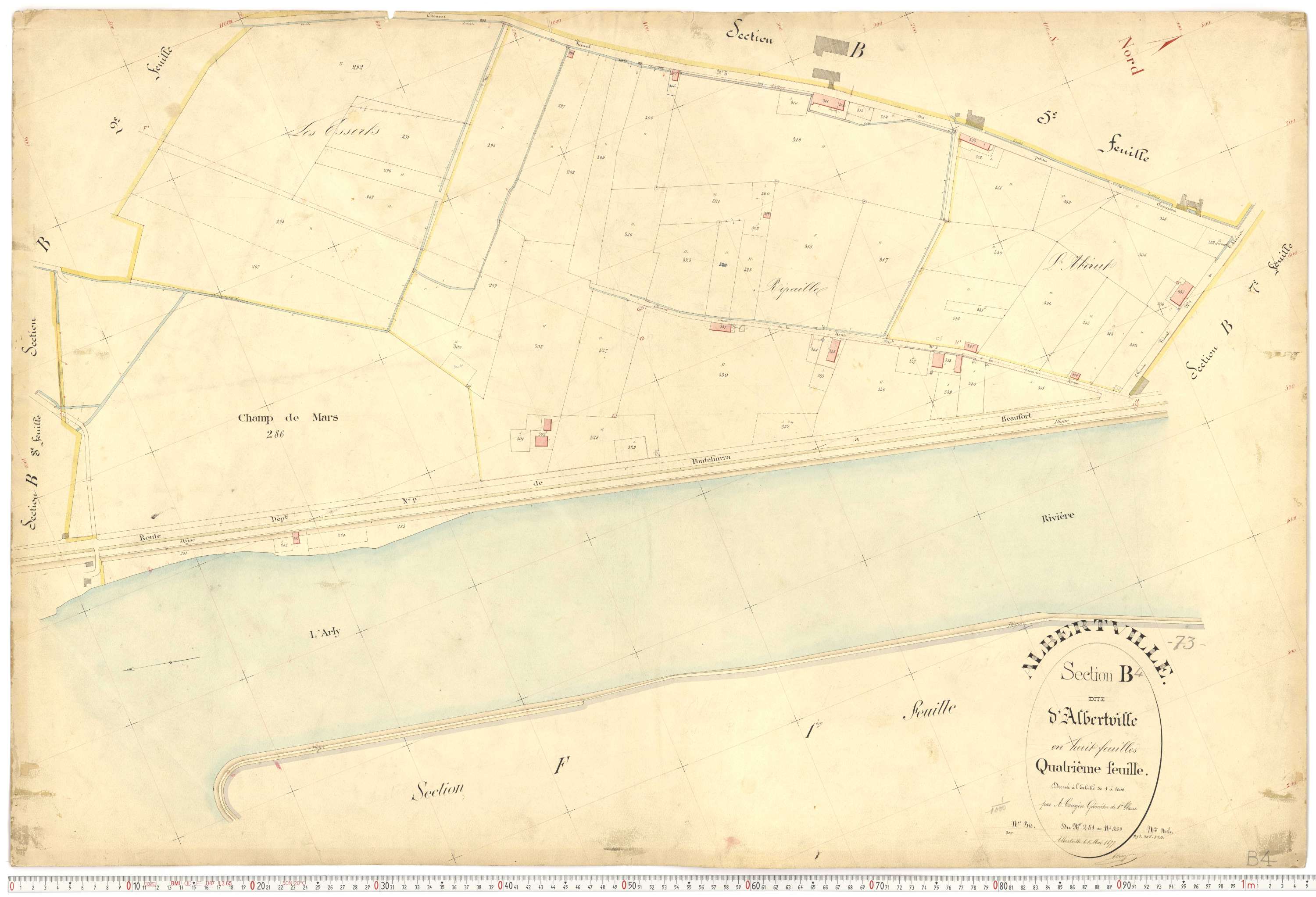 Albertville - Plans cadastraux du premier cadastre français.