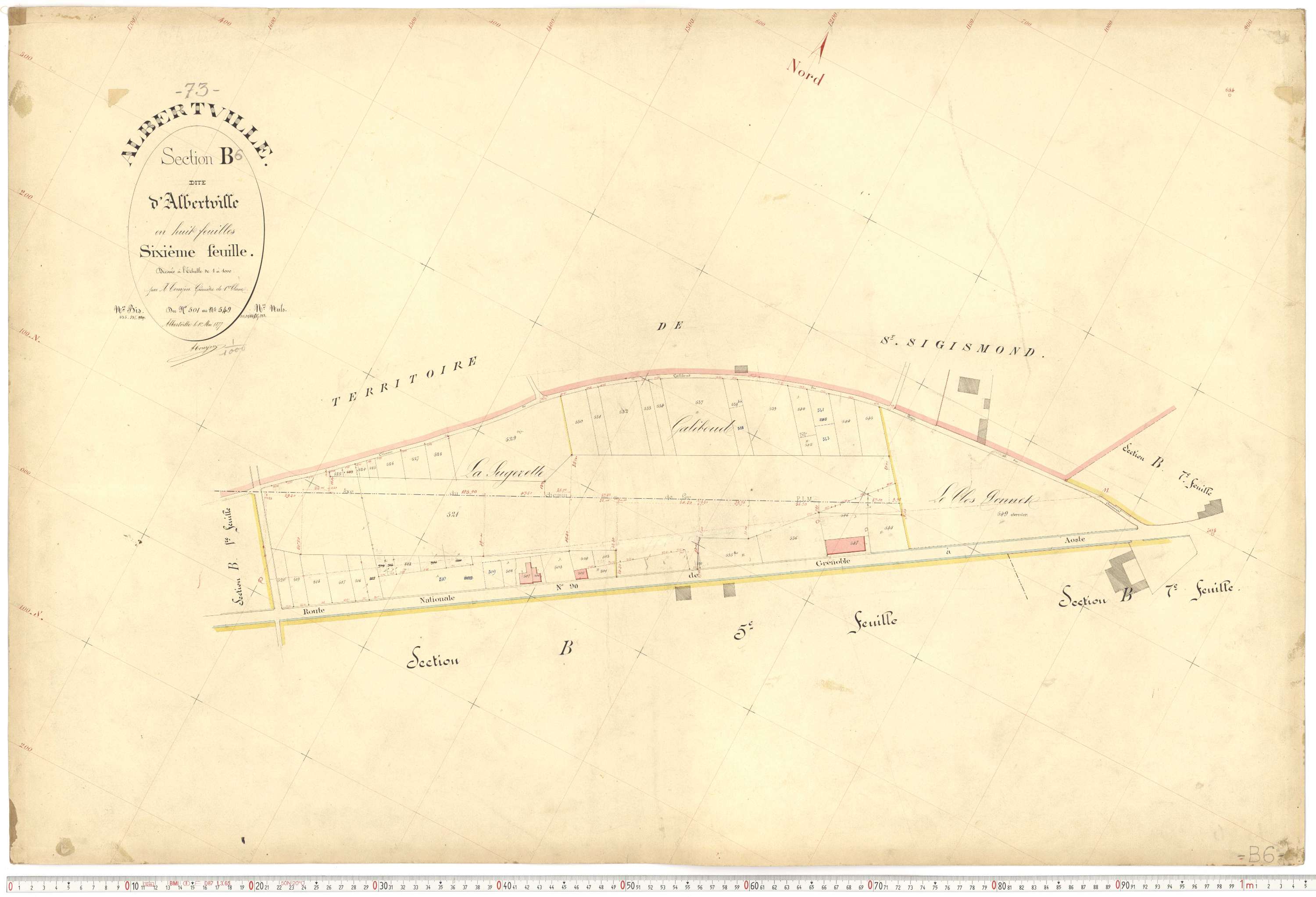 Albertville - Plans cadastraux du premier cadastre français.