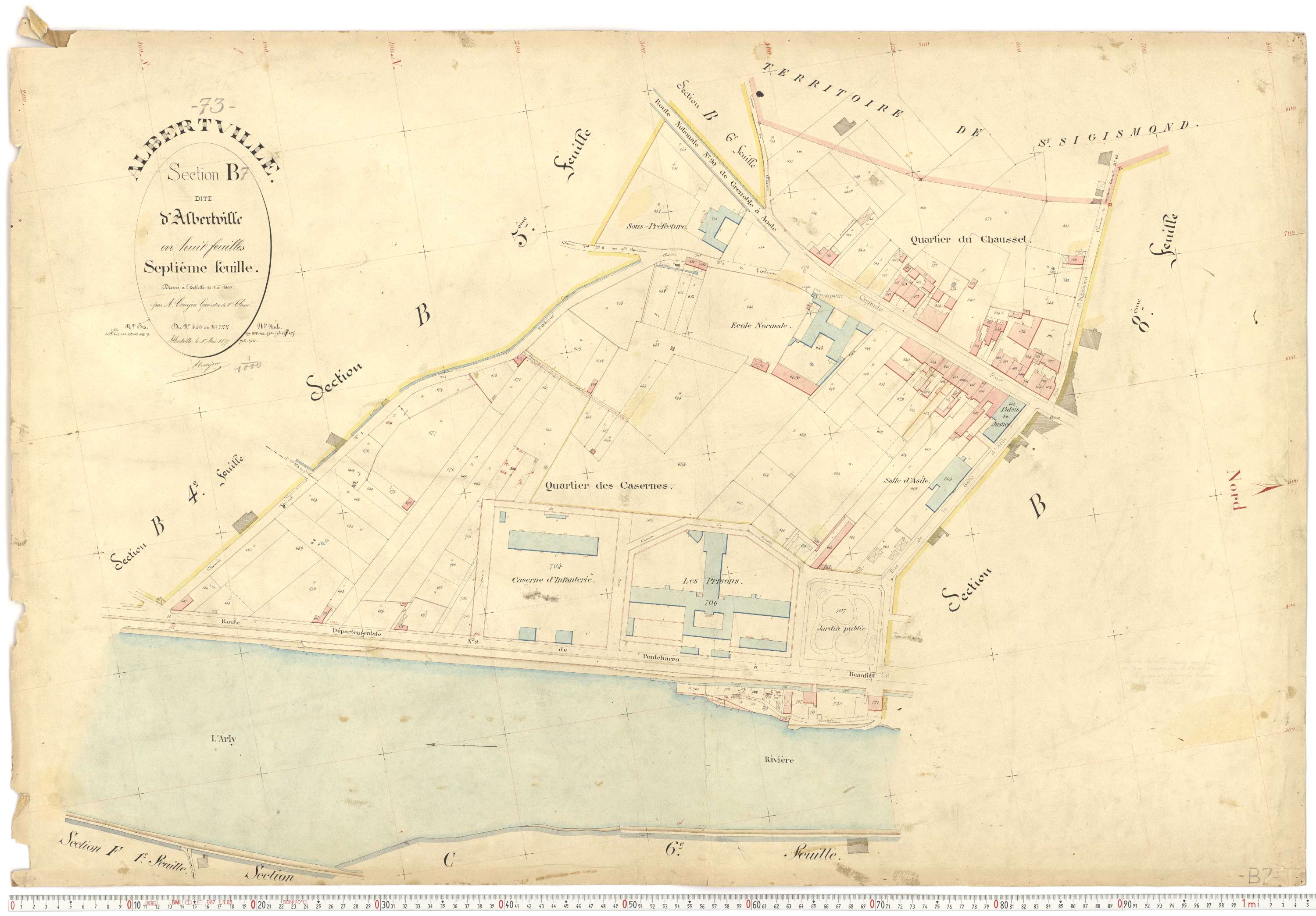Albertville - Plans cadastraux du premier cadastre français.