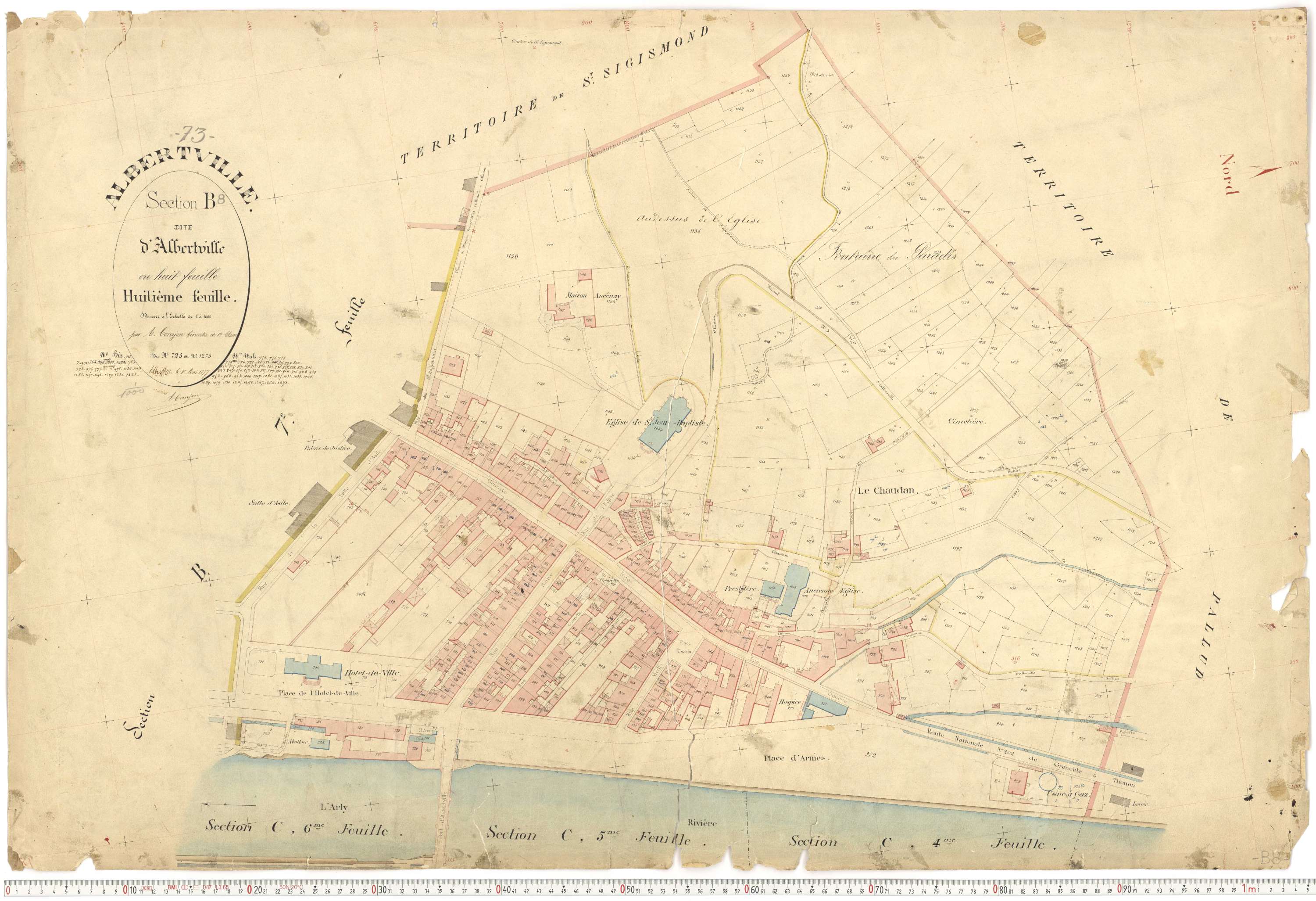 Albertville - Plans cadastraux du premier cadastre français.