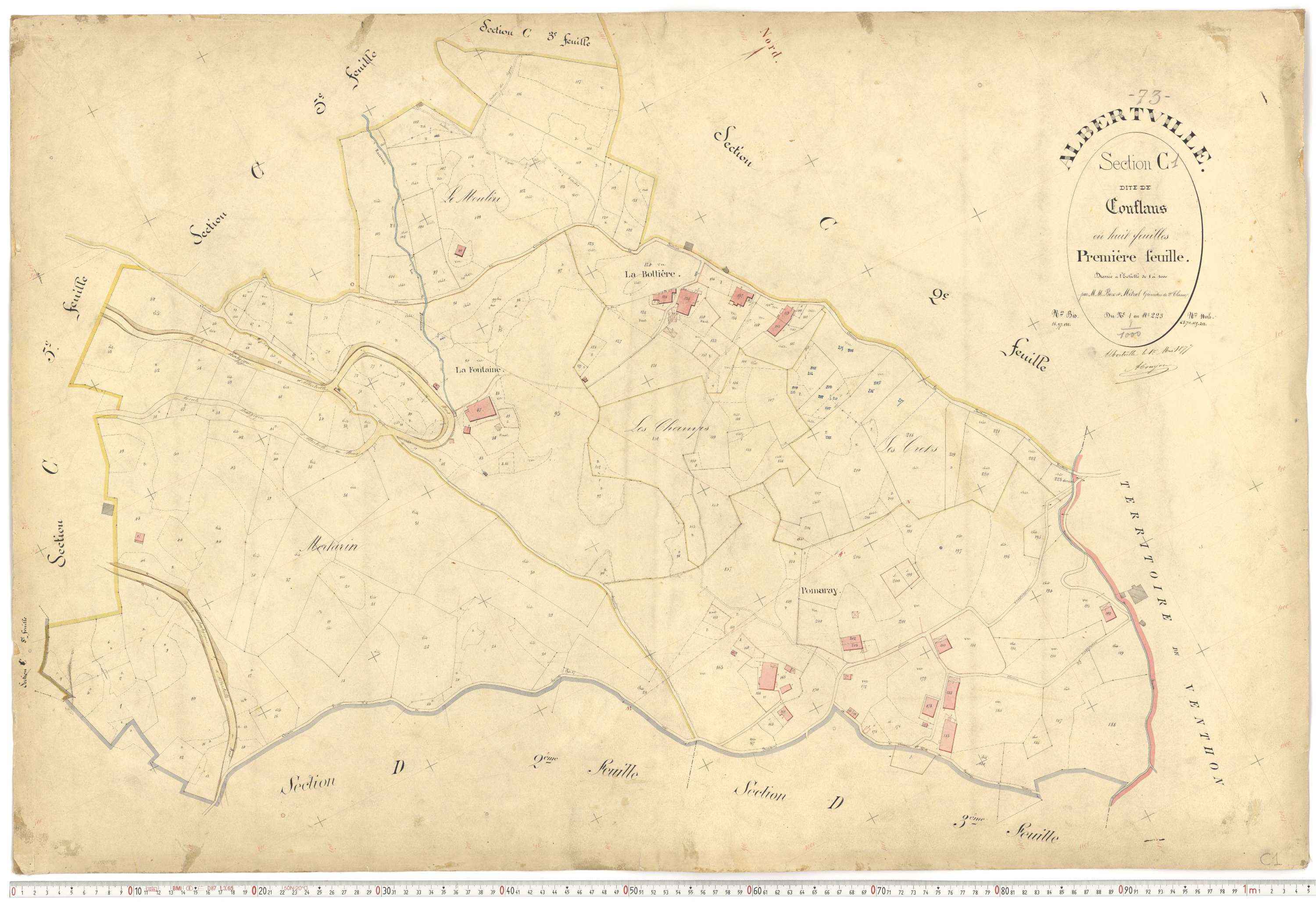 Albertville - Plans cadastraux du premier cadastre français.