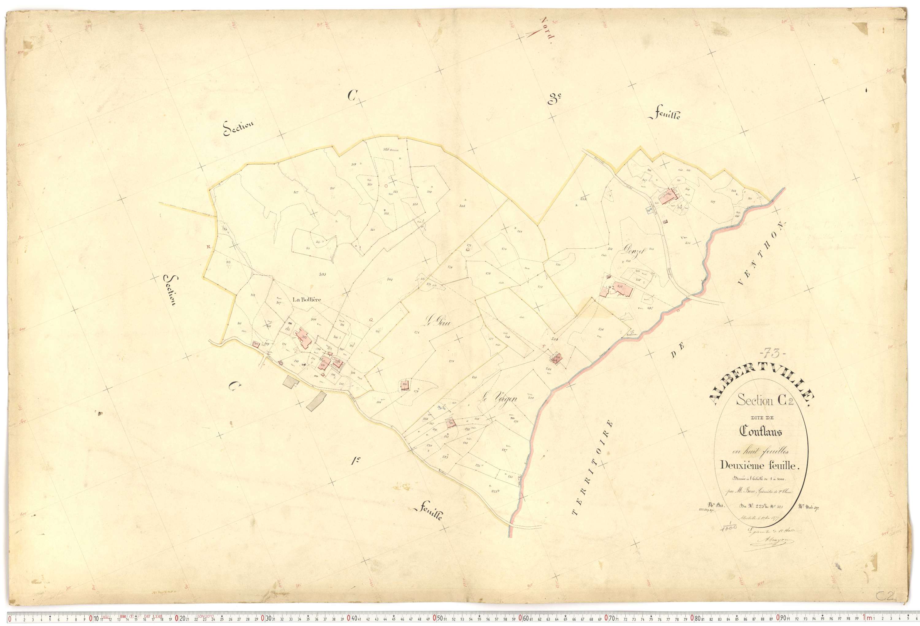 Albertville - Plans cadastraux du premier cadastre français.
