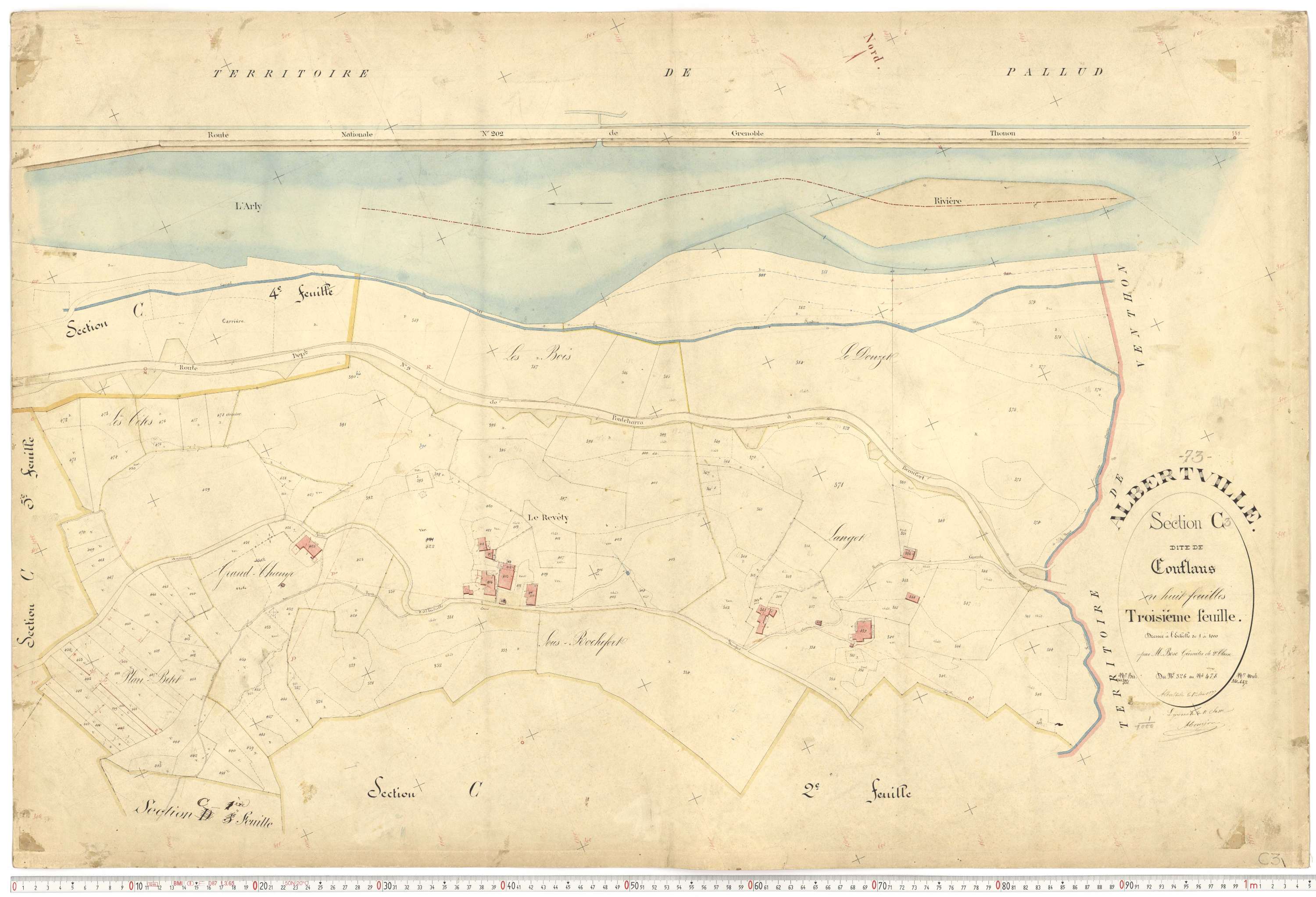 Albertville - Plans cadastraux du premier cadastre français.