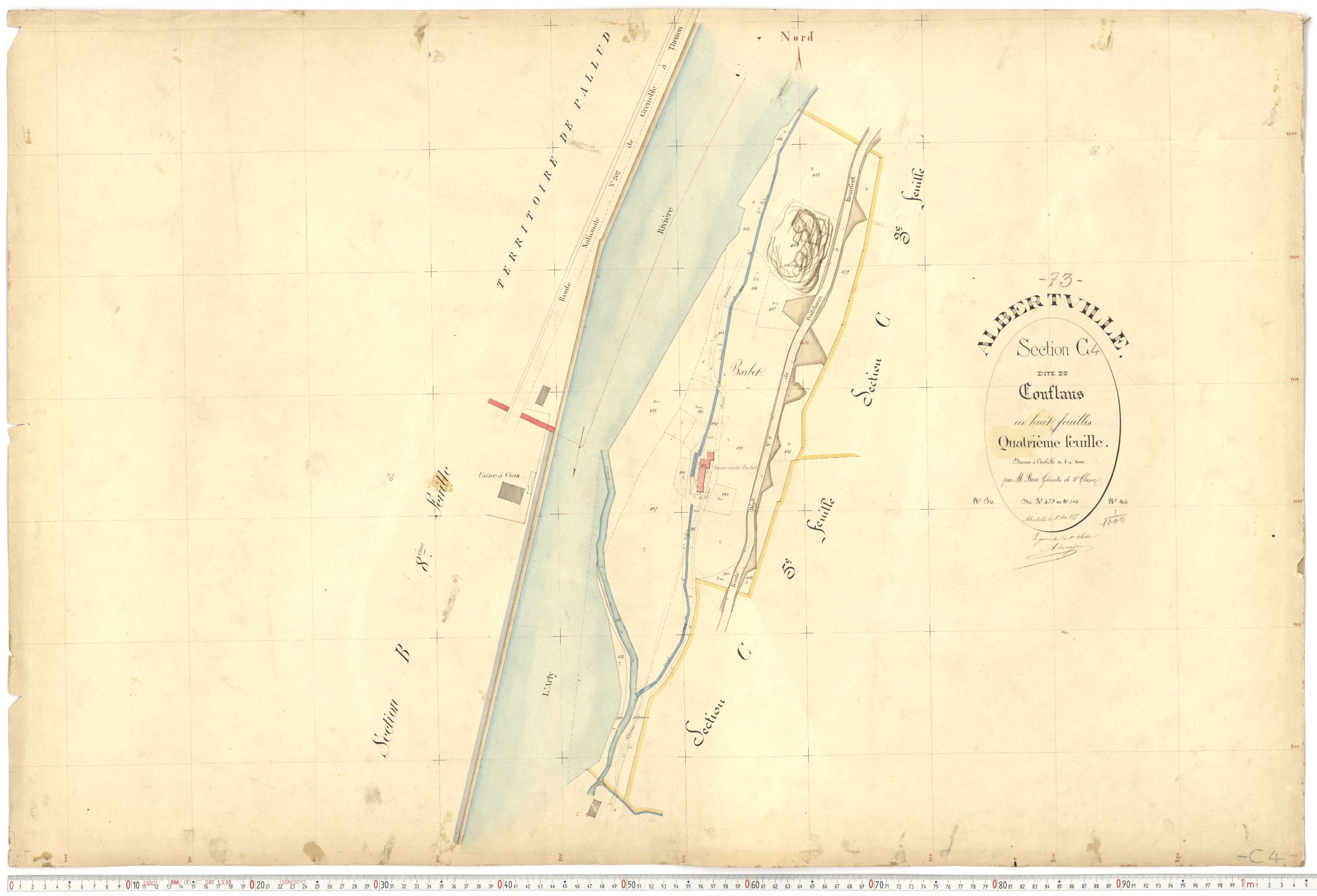 Albertville - Plans cadastraux du premier cadastre français.