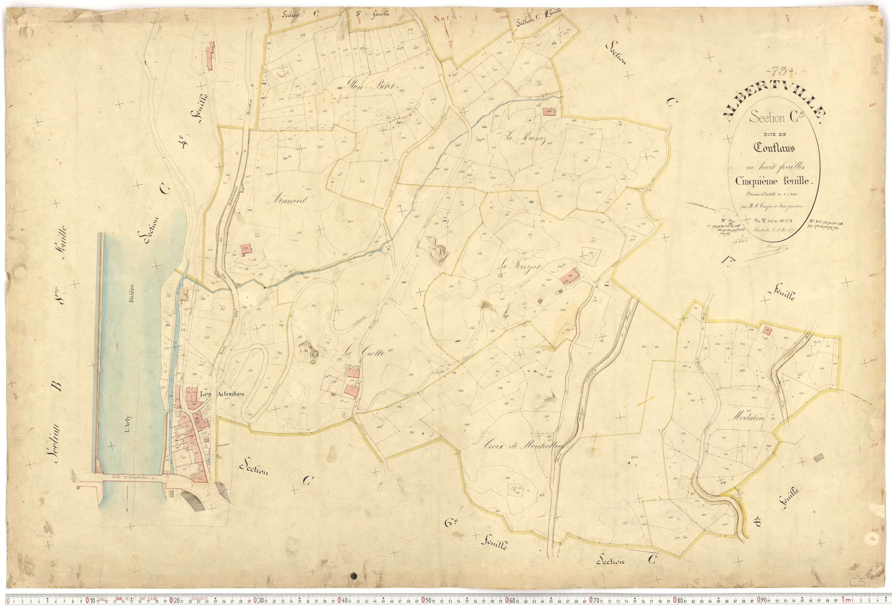 Albertville - Plans cadastraux du premier cadastre français.