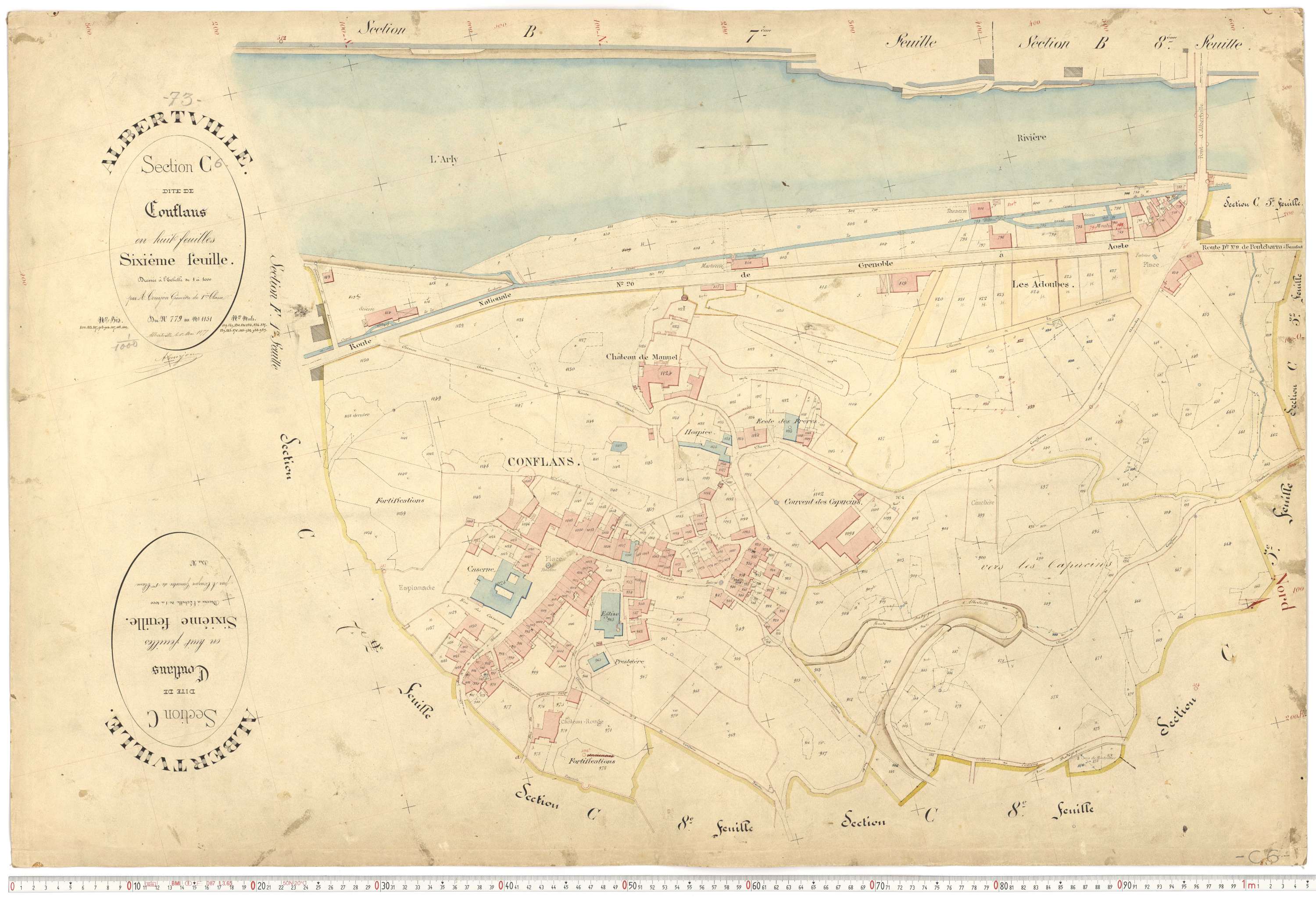 Albertville - Plans cadastraux du premier cadastre français.