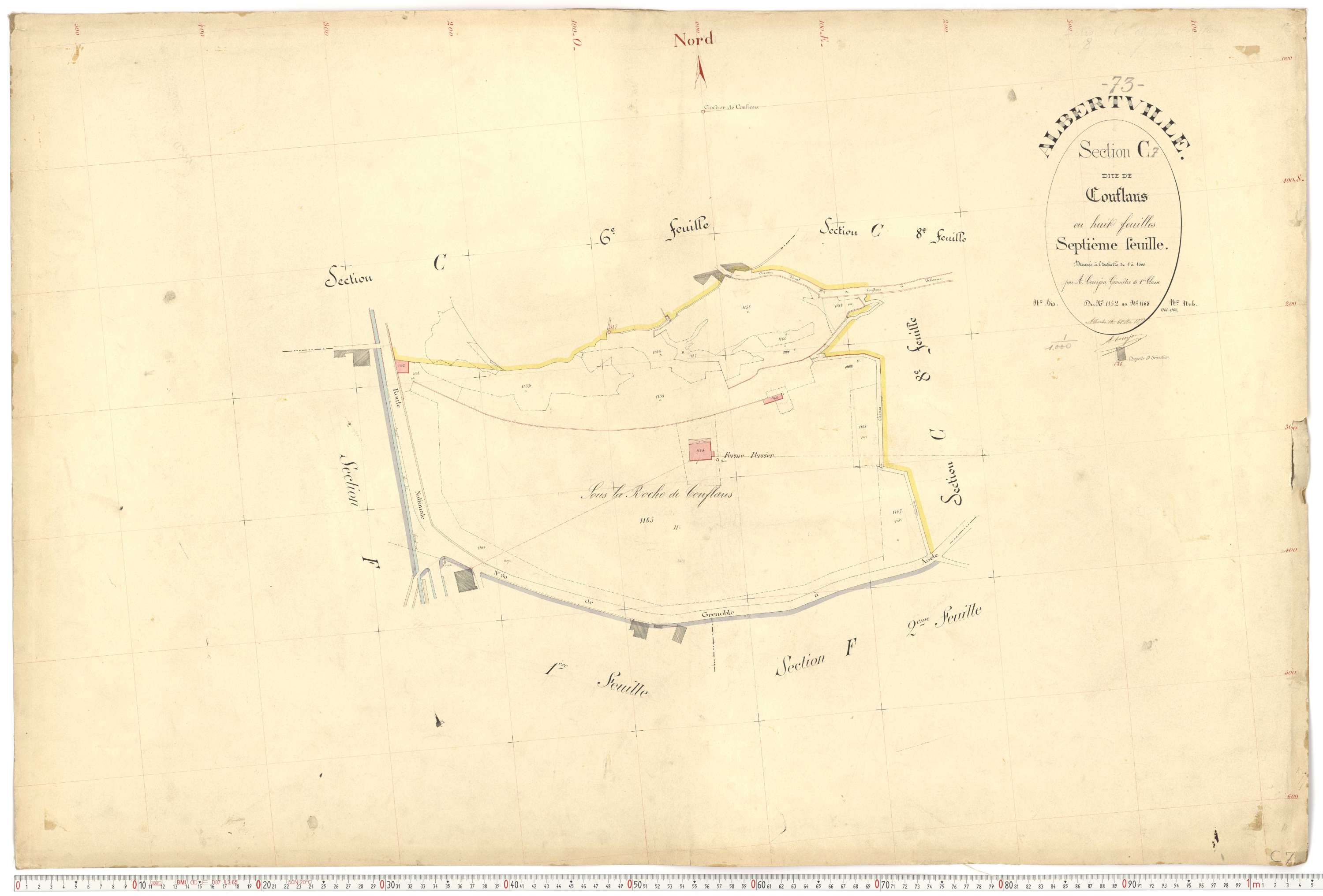 Albertville - Plans cadastraux du premier cadastre français.