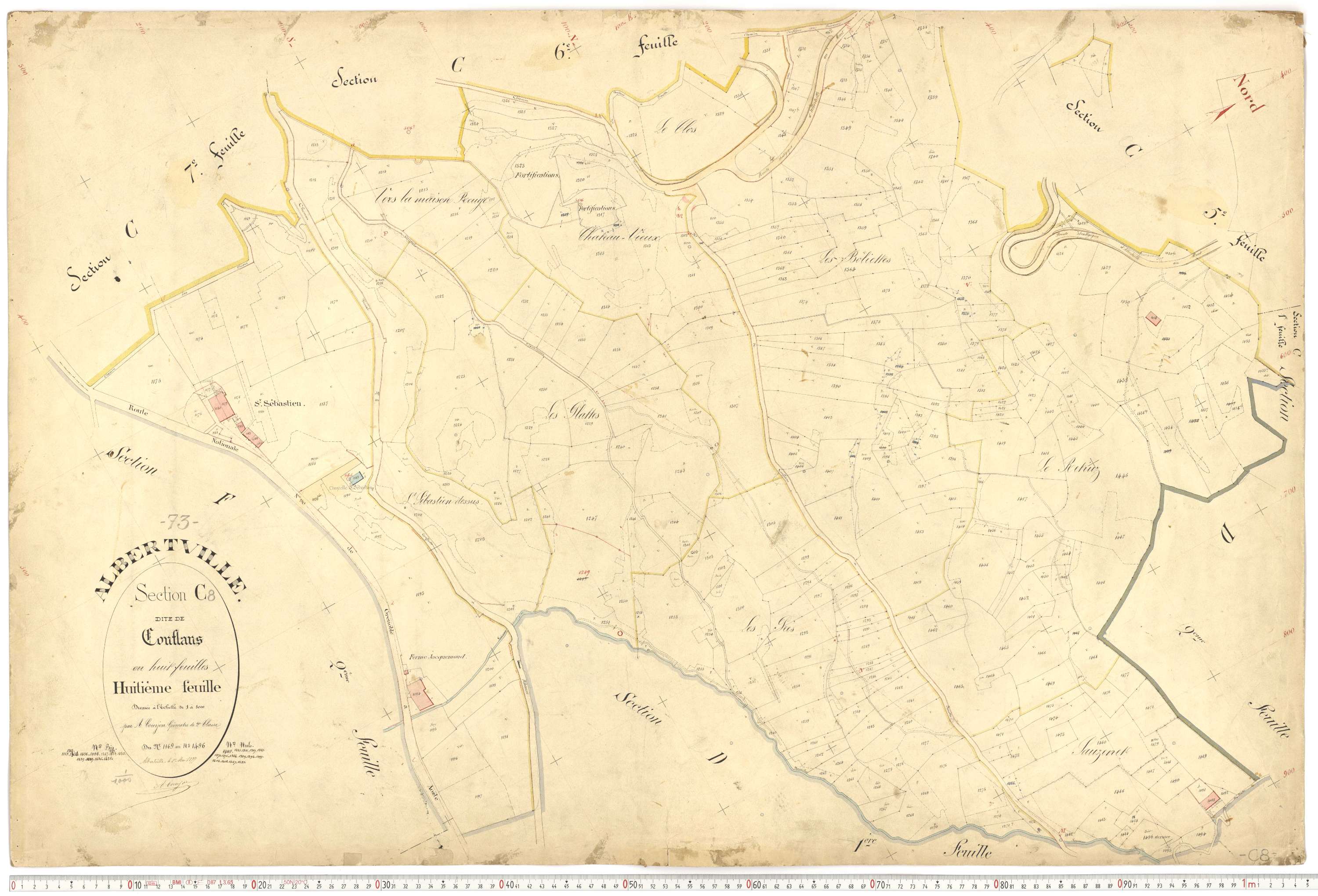 Albertville - Plans cadastraux du premier cadastre français.