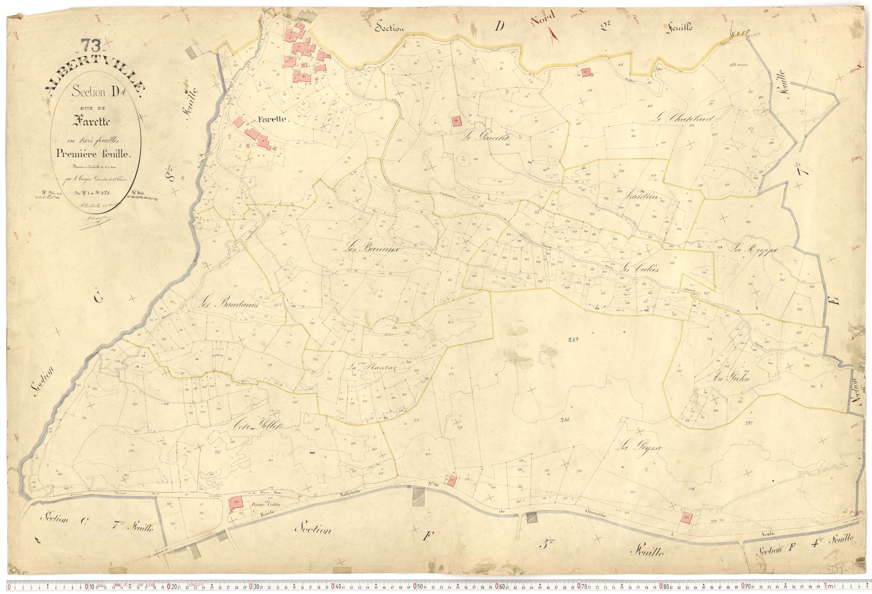 Albertville - Plans cadastraux du premier cadastre français.