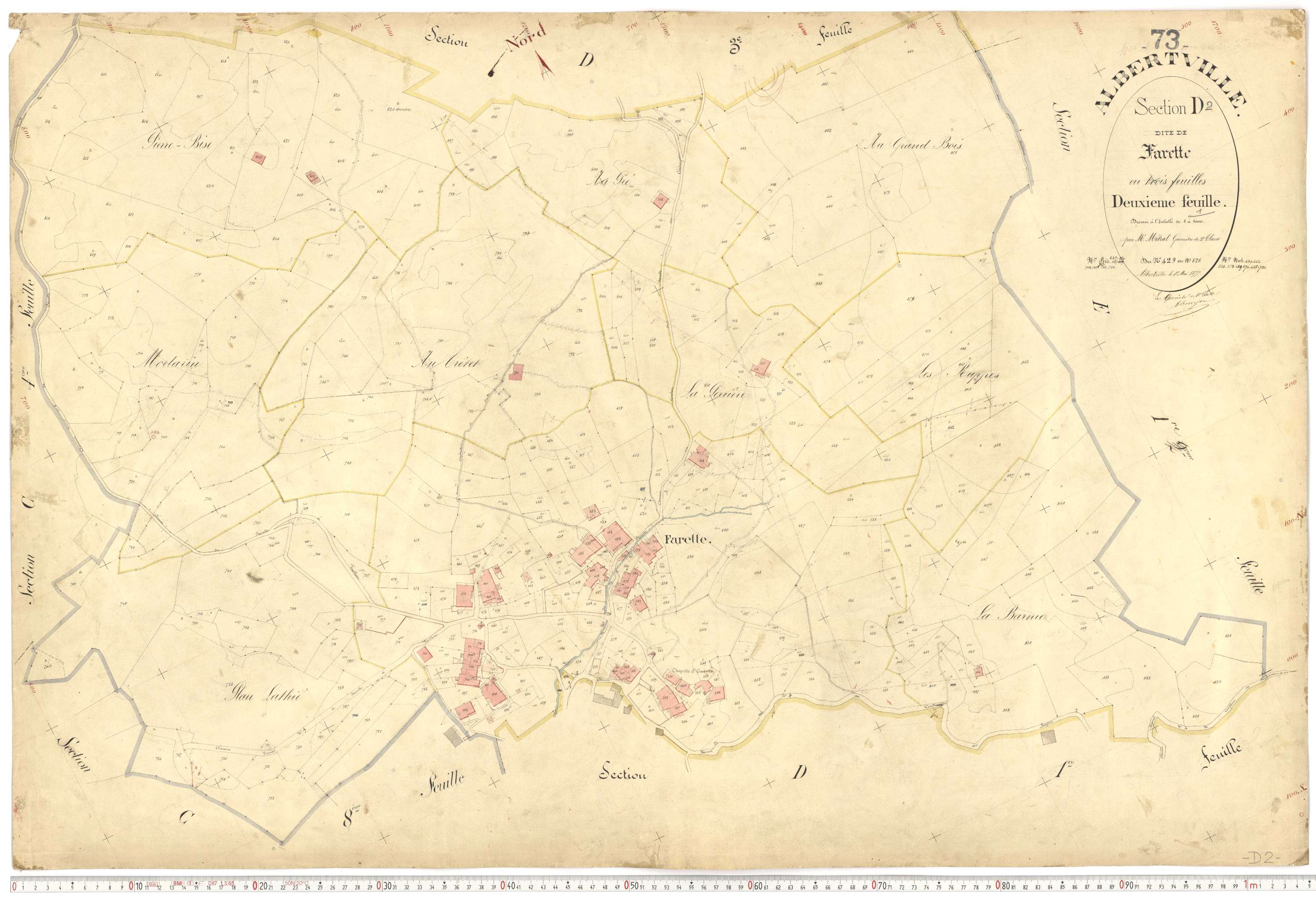Albertville - Plans cadastraux du premier cadastre français.