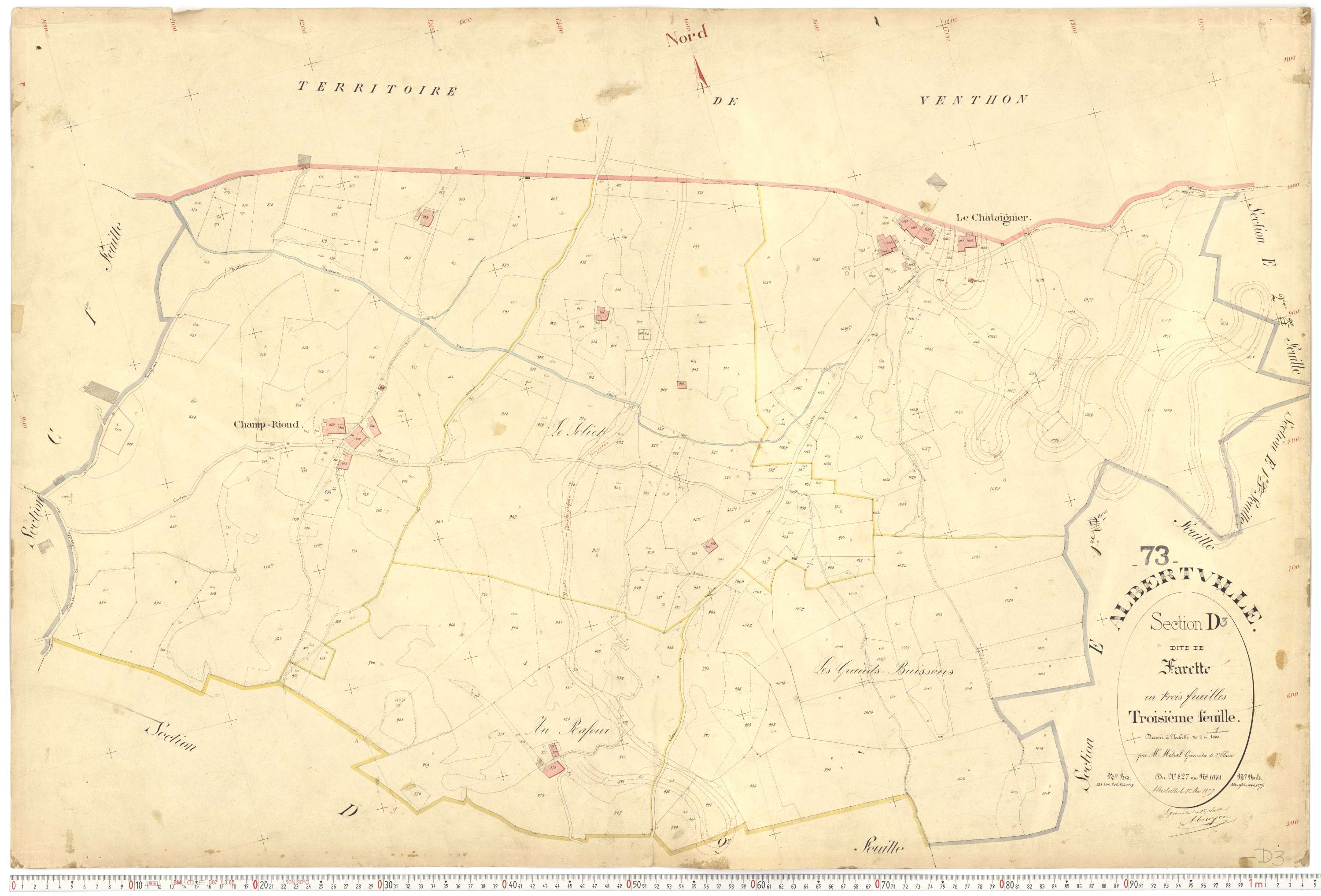 Albertville - Plans cadastraux du premier cadastre français.