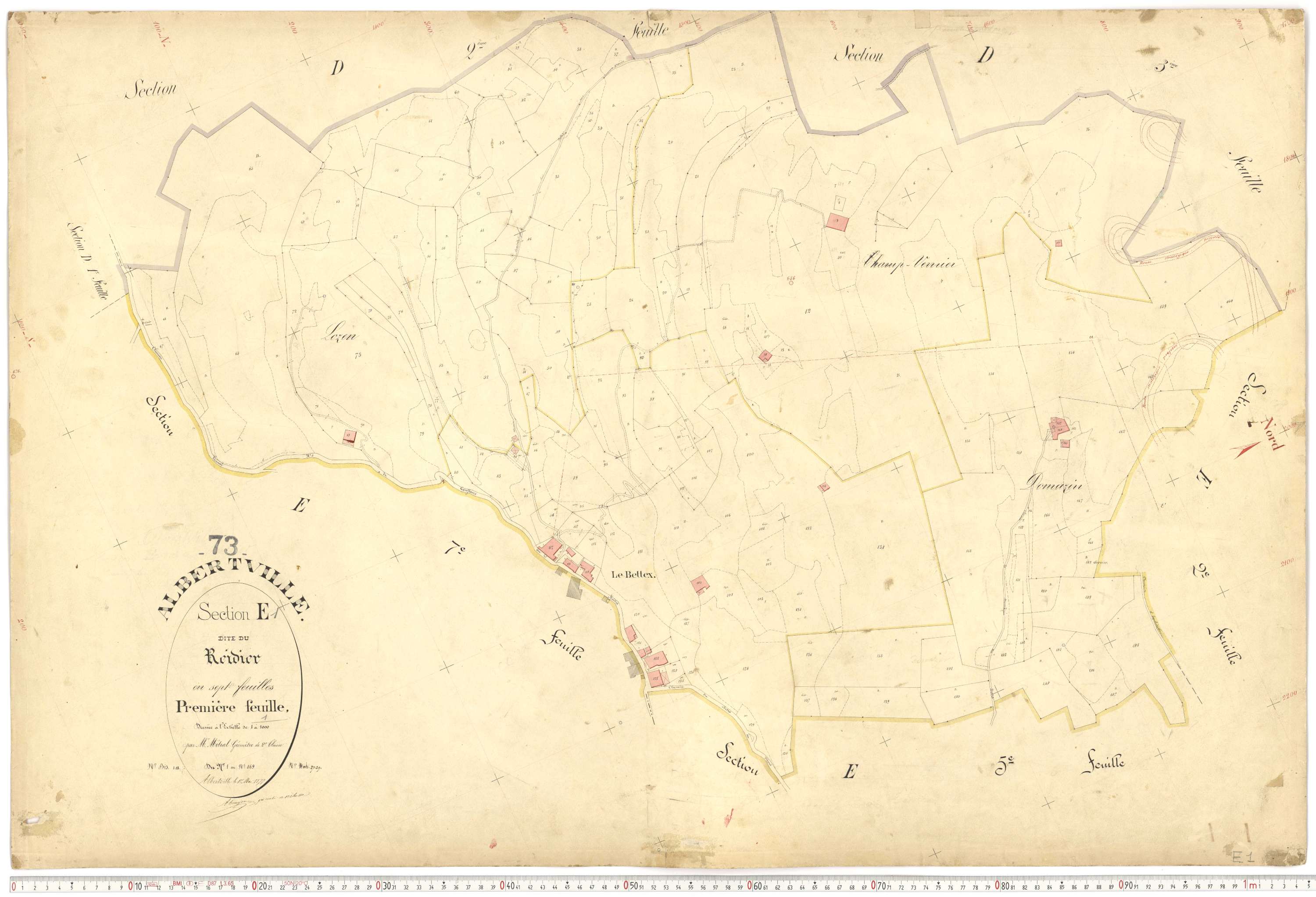 Albertville - Plans cadastraux du premier cadastre français.