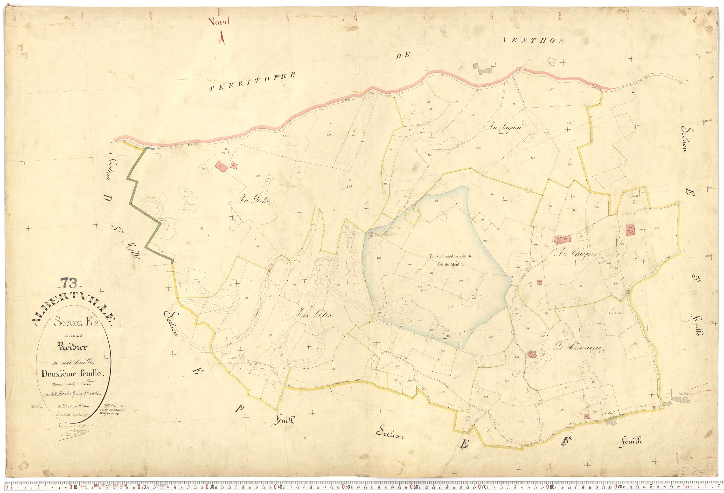 Albertville - Plans cadastraux du premier cadastre français.