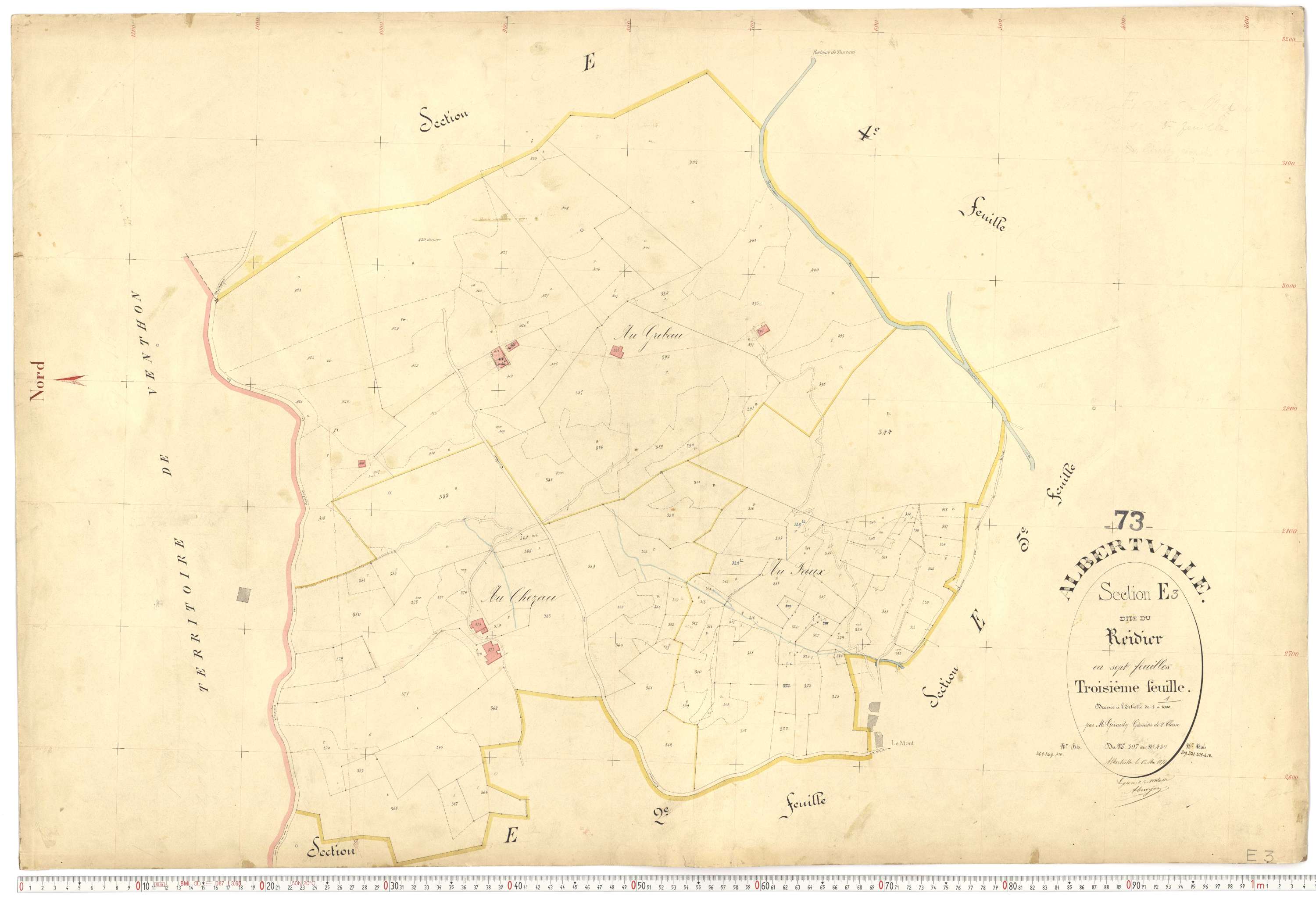 Albertville - Plans cadastraux du premier cadastre français.