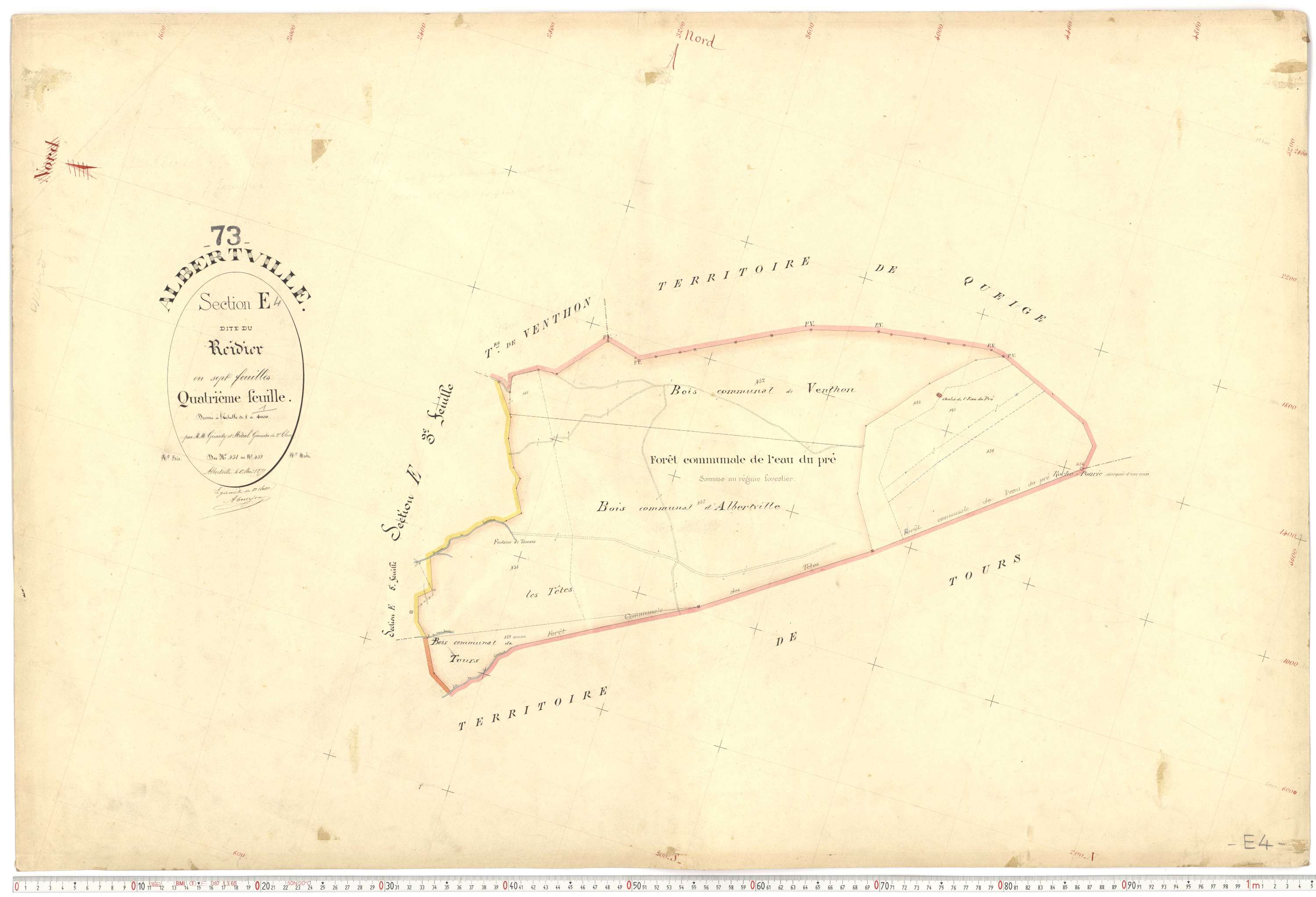 Albertville - Plans cadastraux du premier cadastre français.