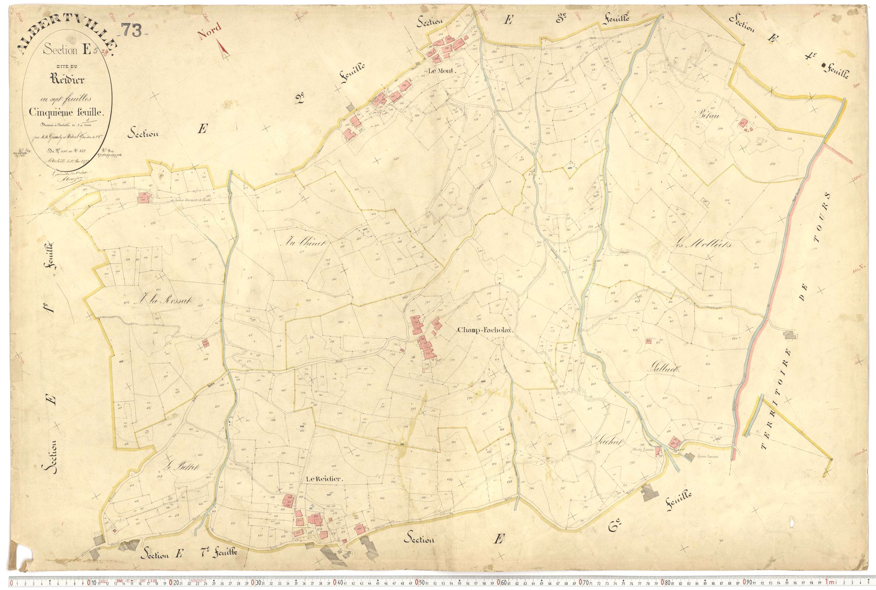 Albertville - Plans cadastraux du premier cadastre français.