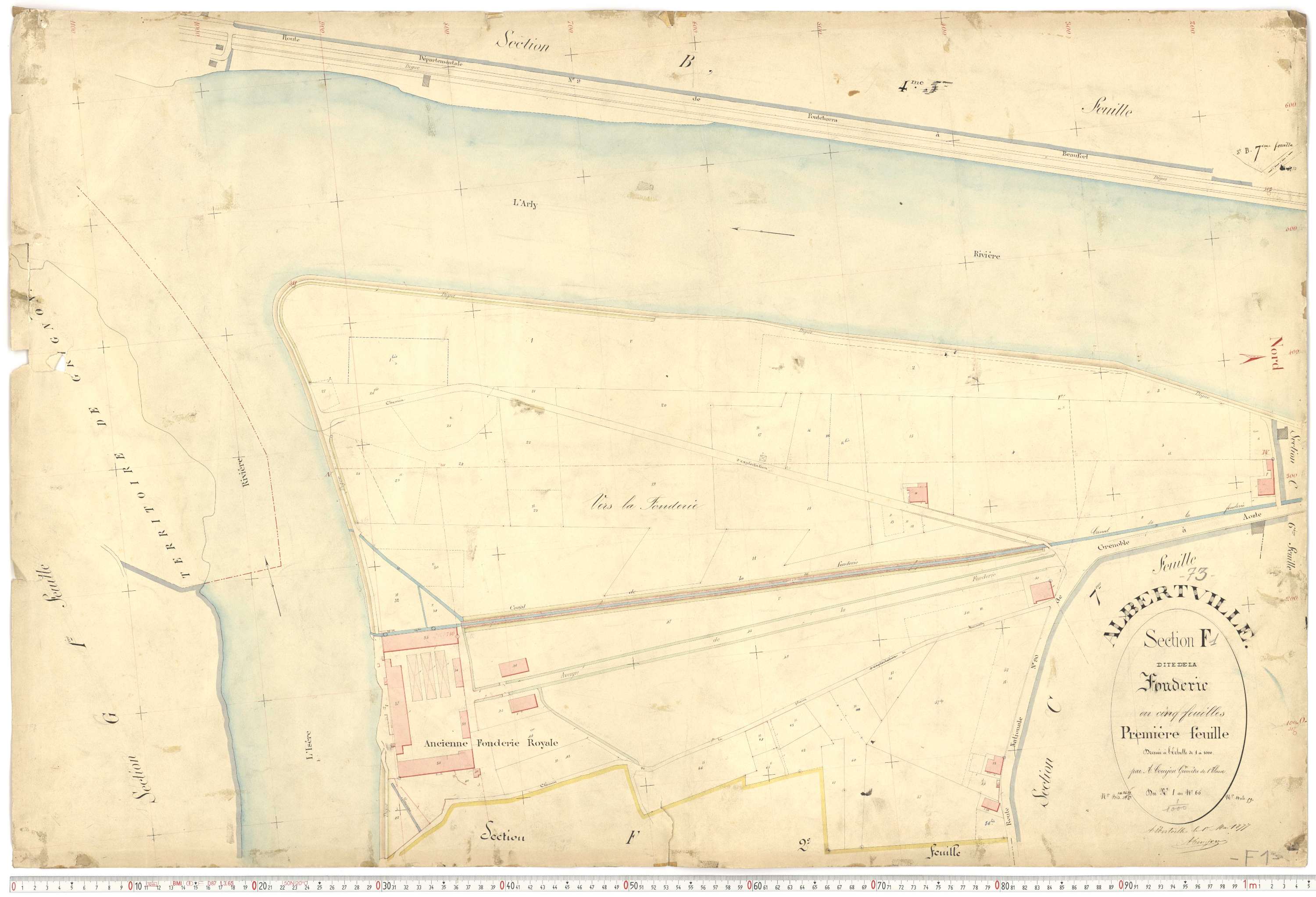Albertville - Plans cadastraux du premier cadastre français.