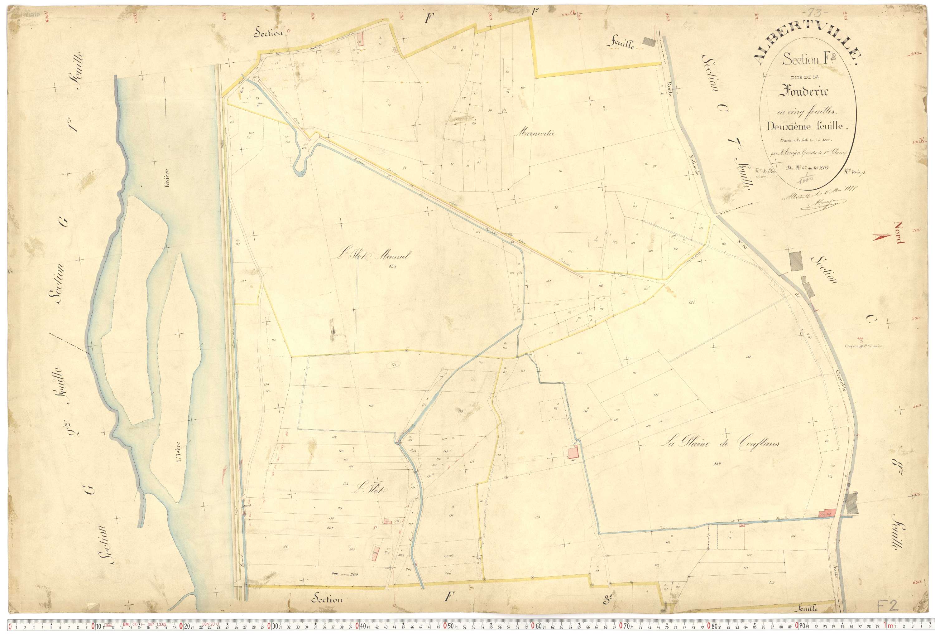 Albertville - Plans cadastraux du premier cadastre français.
