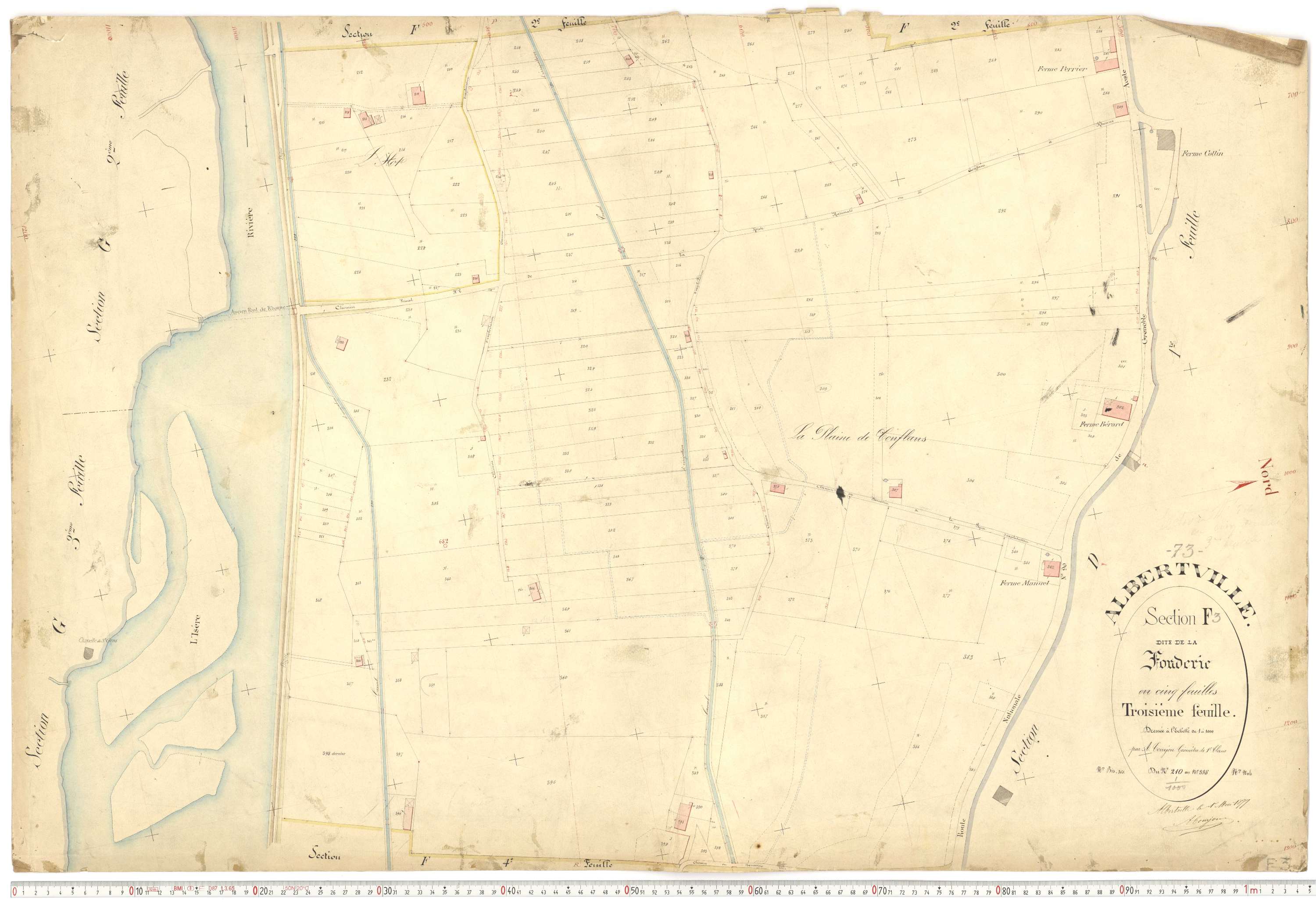 Albertville - Plans cadastraux du premier cadastre français.