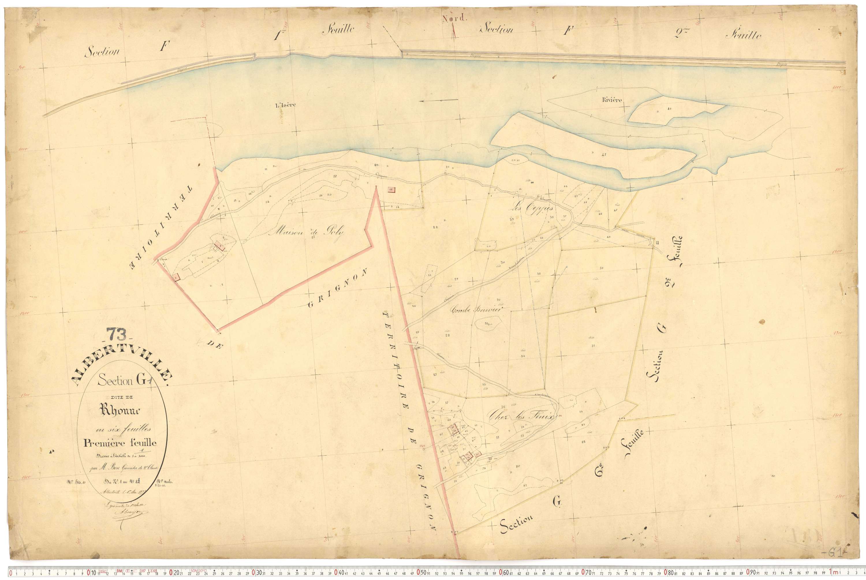 Albertville - Plans cadastraux du premier cadastre français.