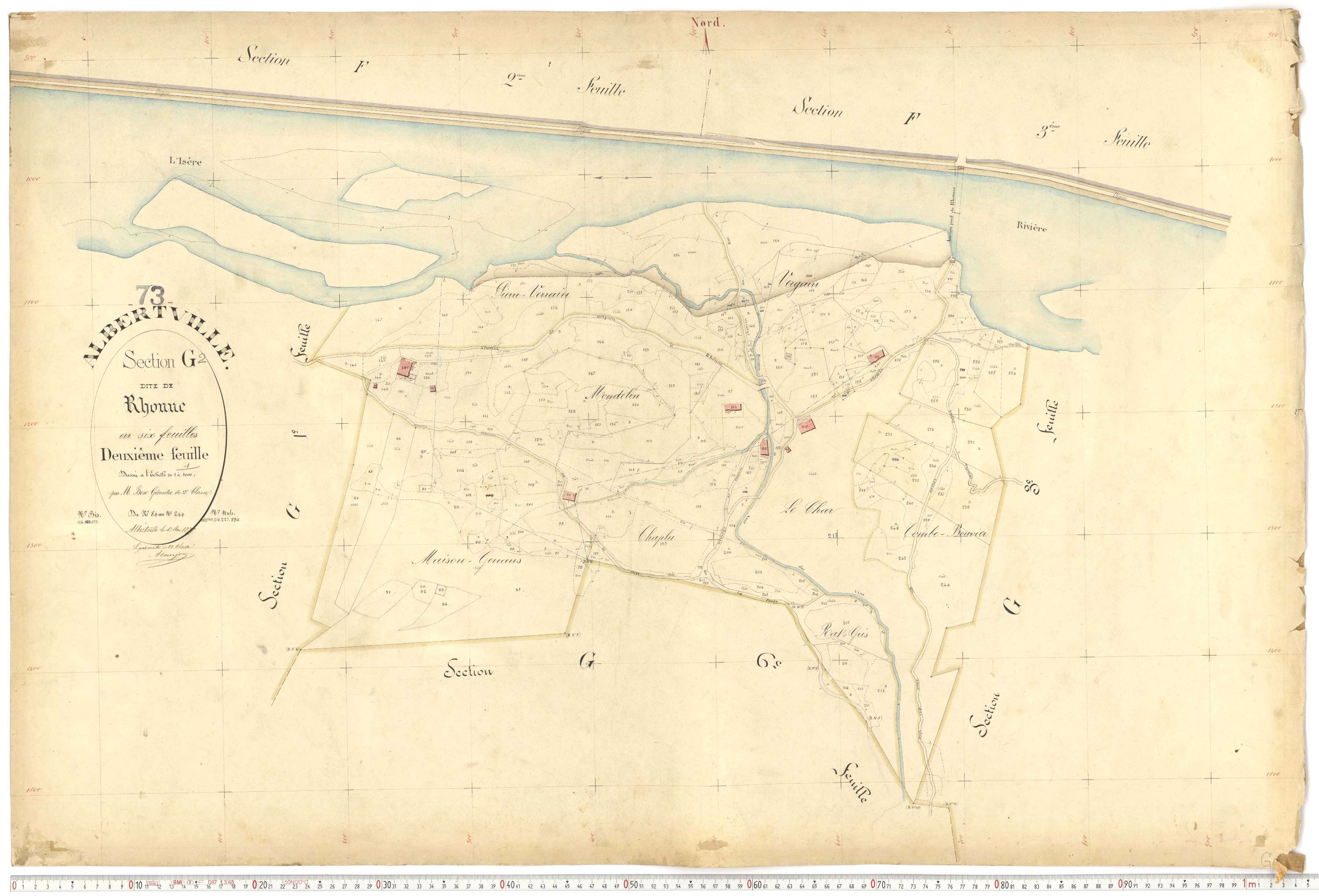 Albertville - Plans cadastraux du premier cadastre français.
