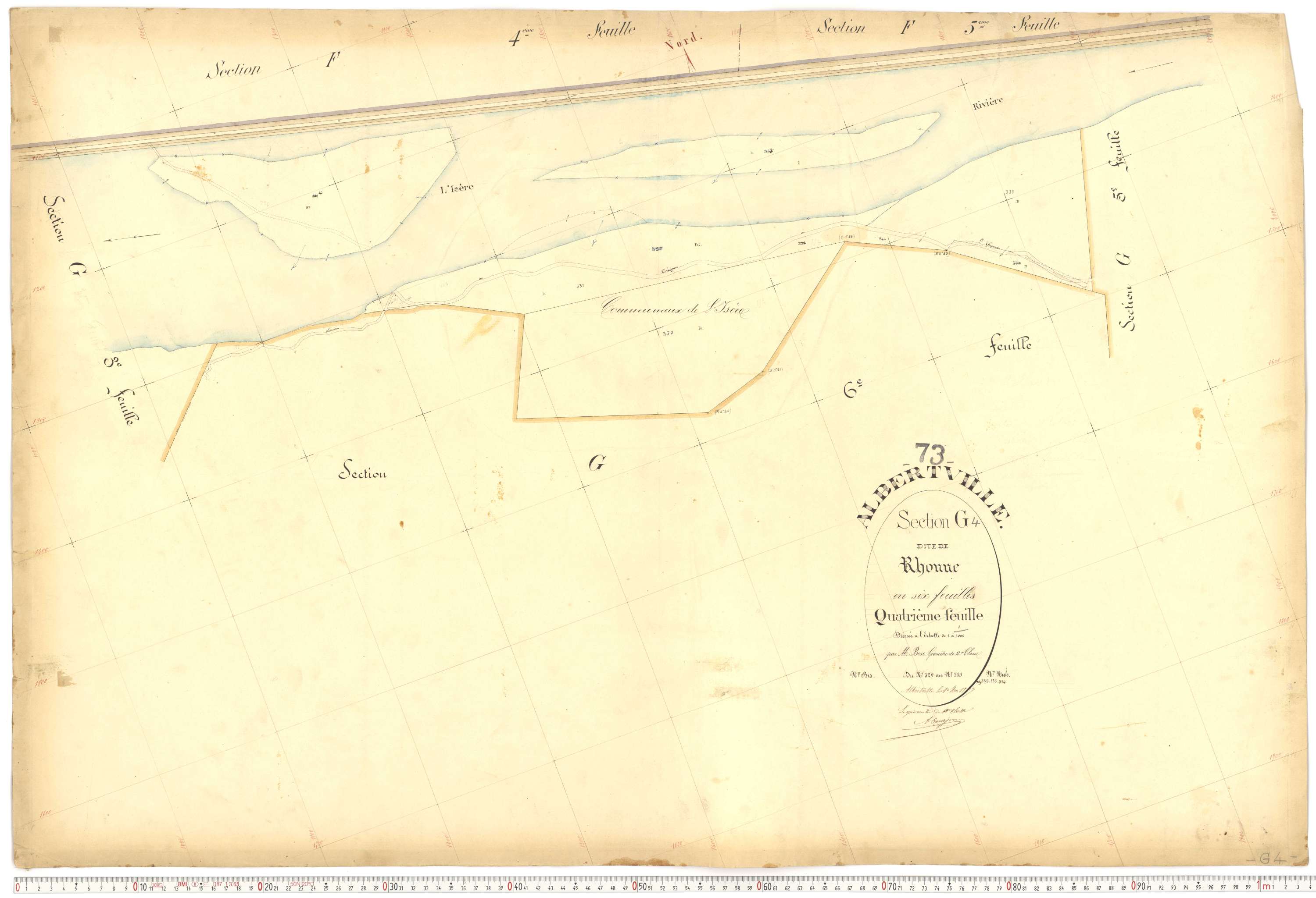 Albertville - Plans cadastraux du premier cadastre français.