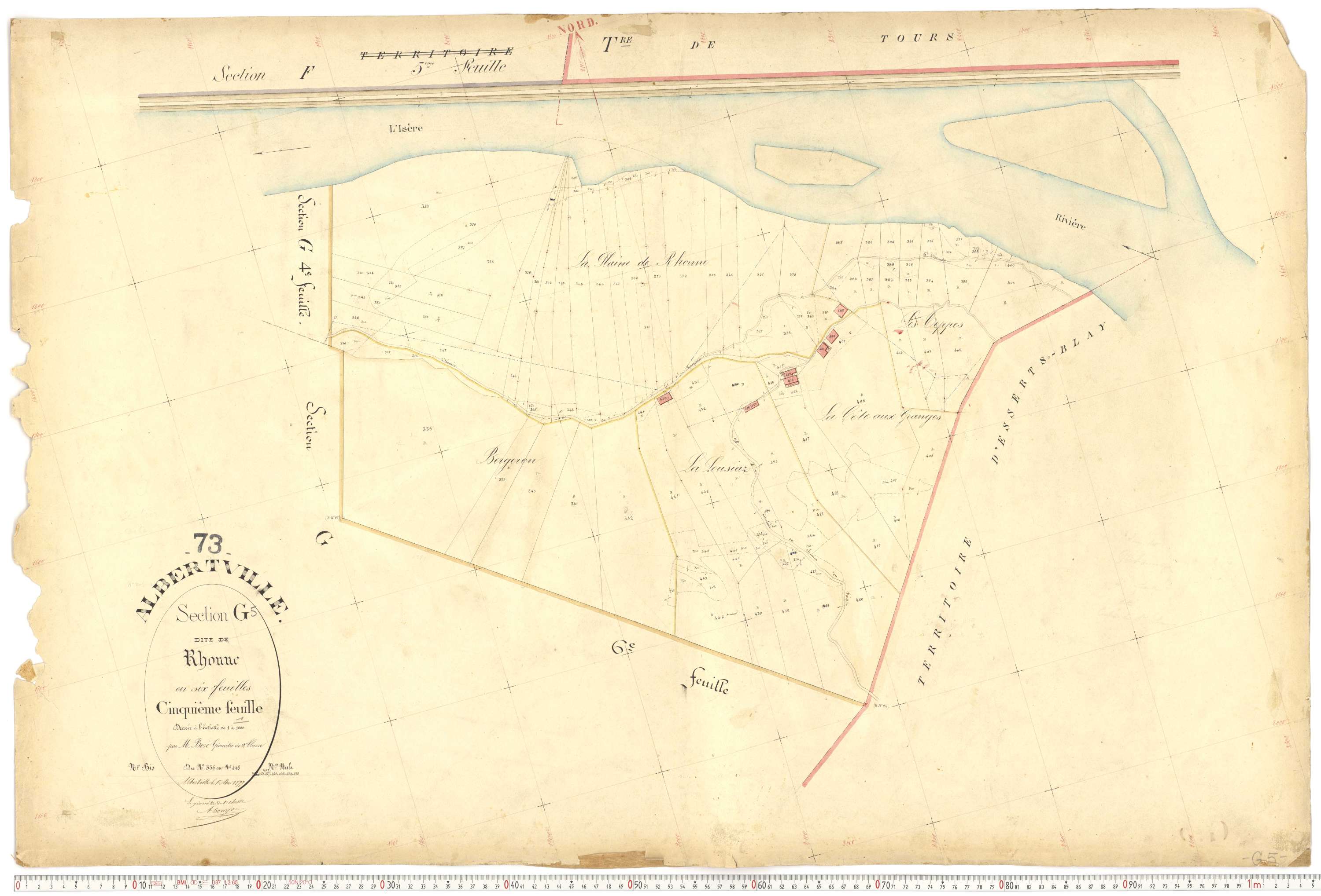 Albertville - Plans cadastraux du premier cadastre français.