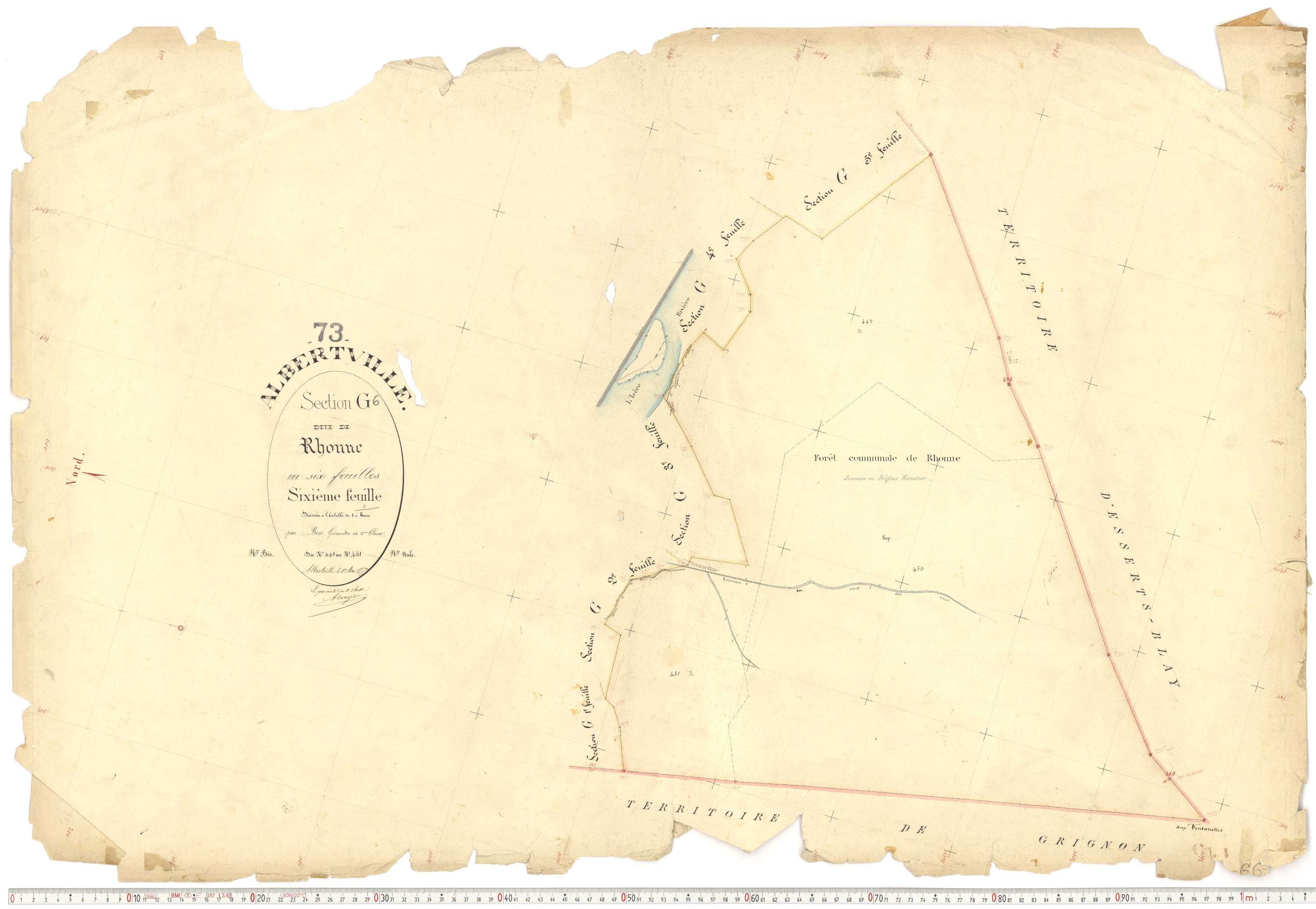 Albertville - Plans cadastraux du premier cadastre français.