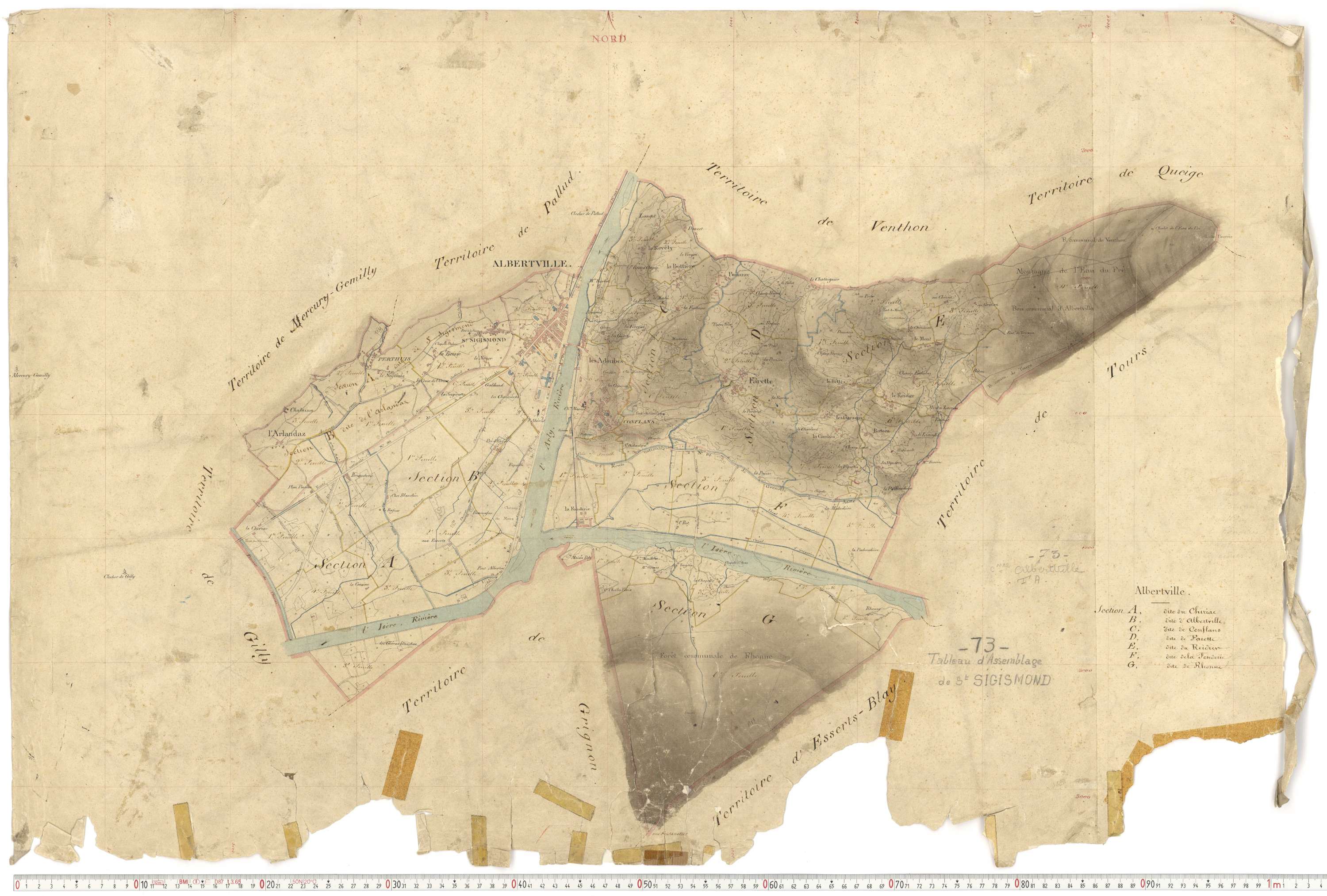 Albertville - Plans cadastraux du premier cadastre français.