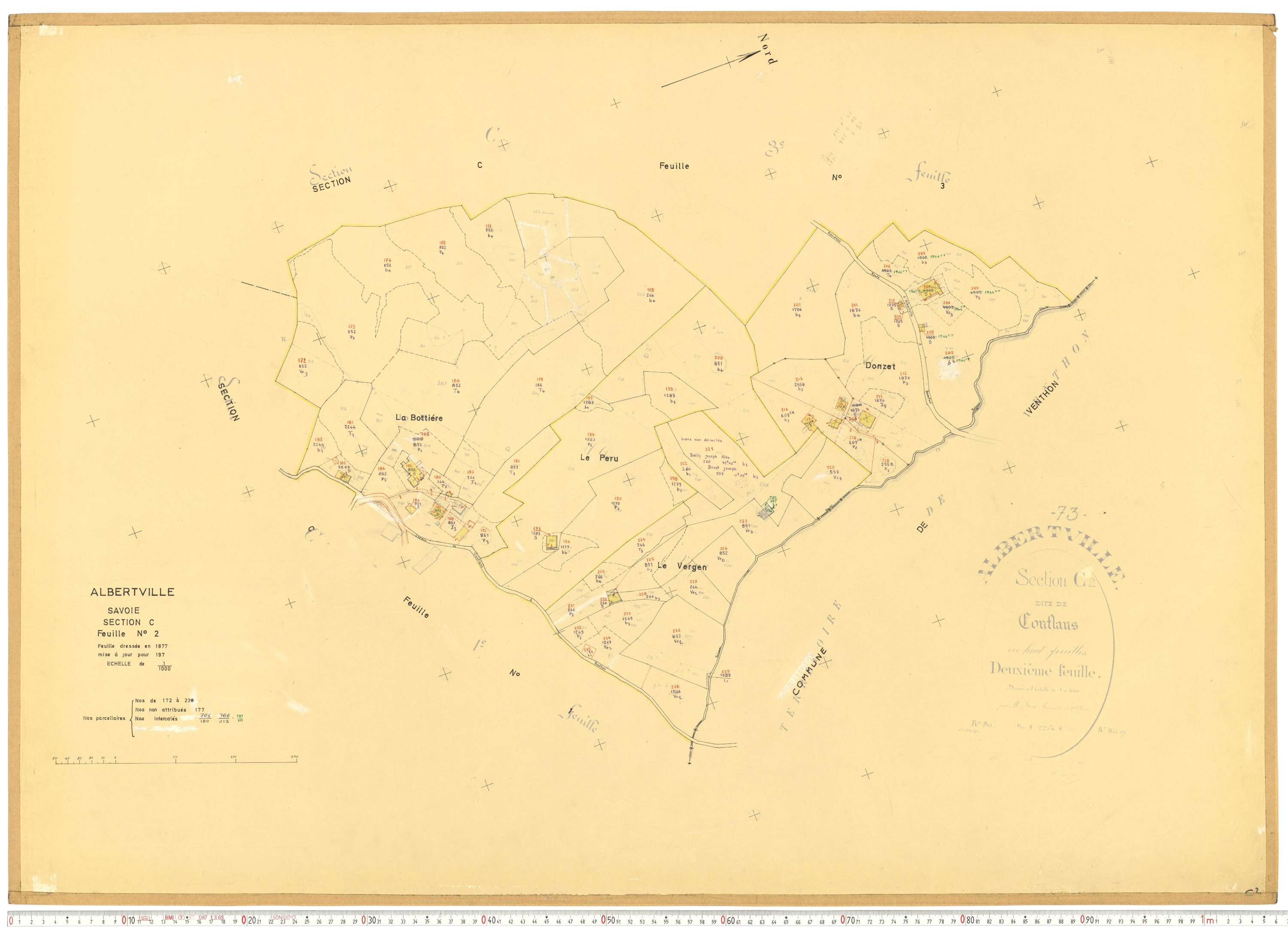 Albertville - Cadastre rénové, mise à jour (1970-1973).